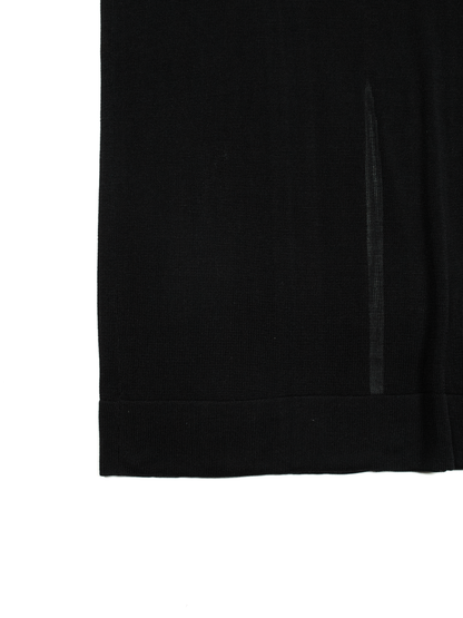 HIGH-TWIST SILK KNIT DRESS｜BLACK
