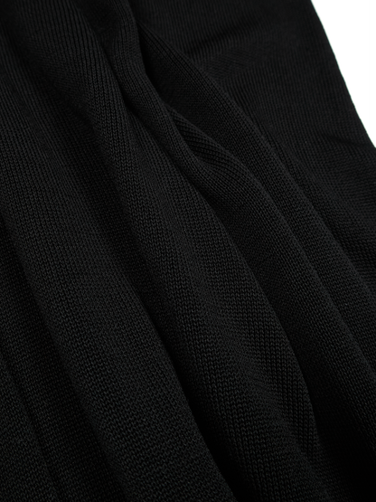 HIGH-TWIST SILK KNIT DRESS｜BLACK