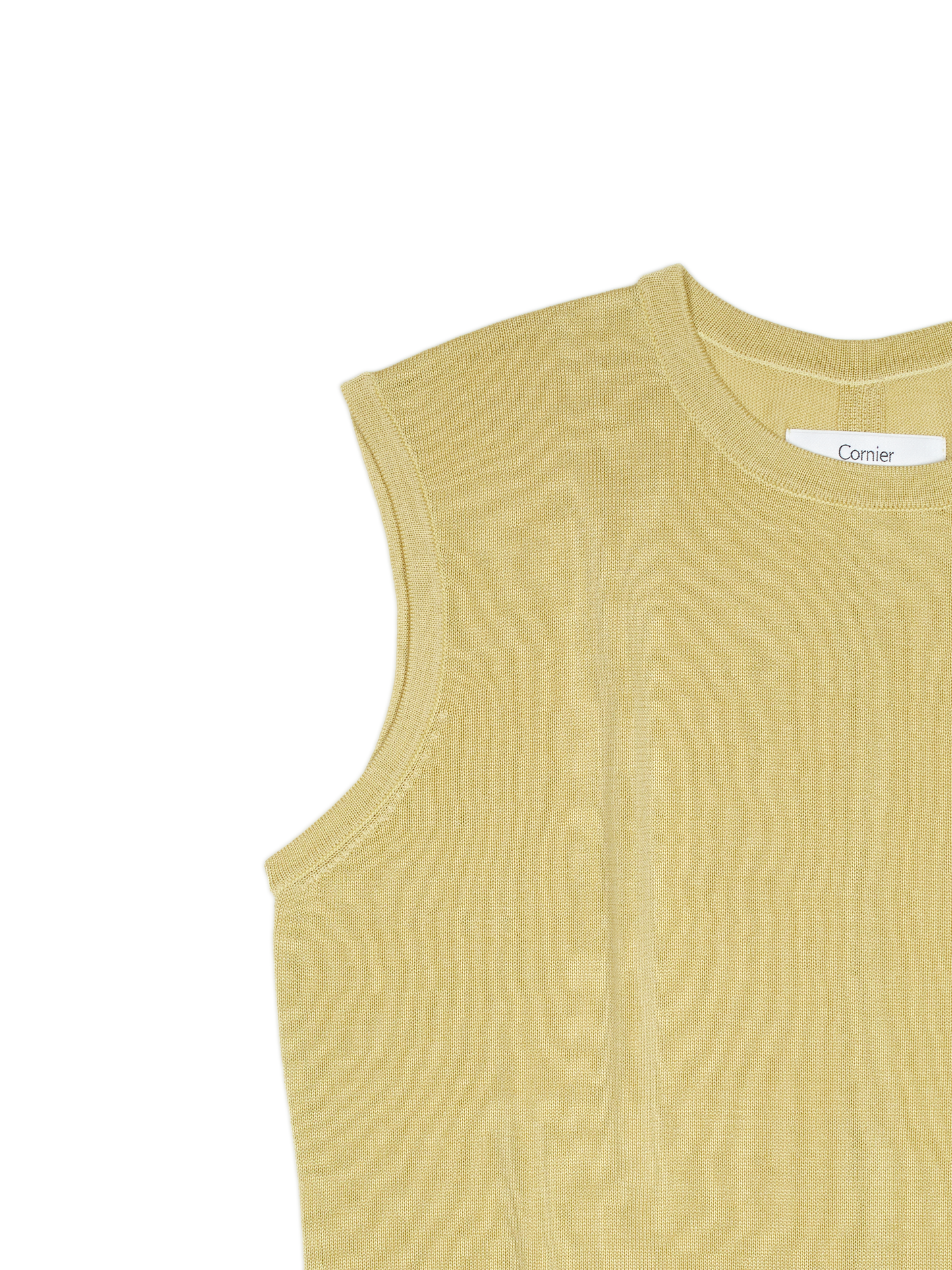 HIGH-TWIST SILK KNIT DRESS｜YELLOW