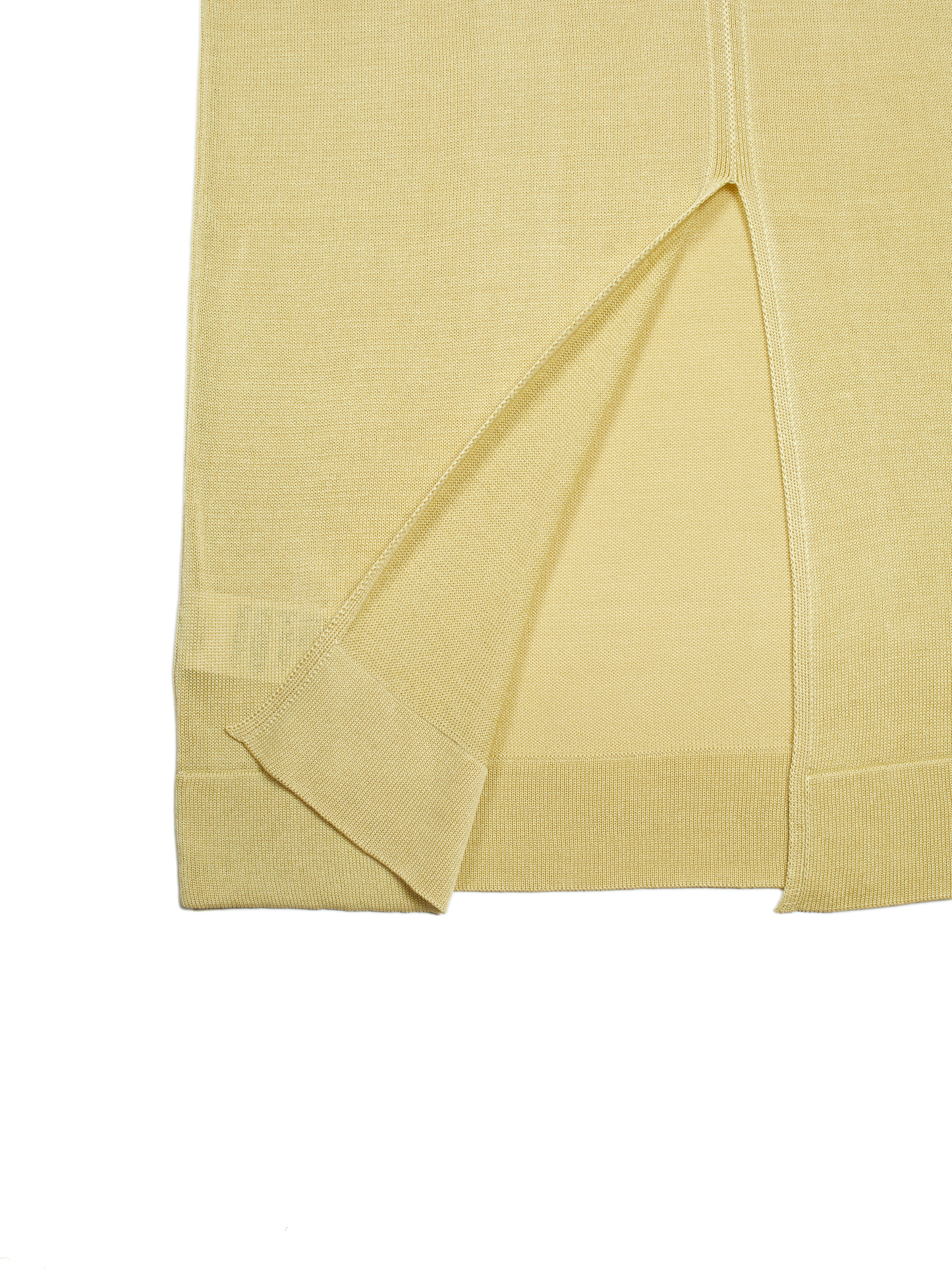 HIGH-TWIST SILK KNIT DRESS｜YELLOW