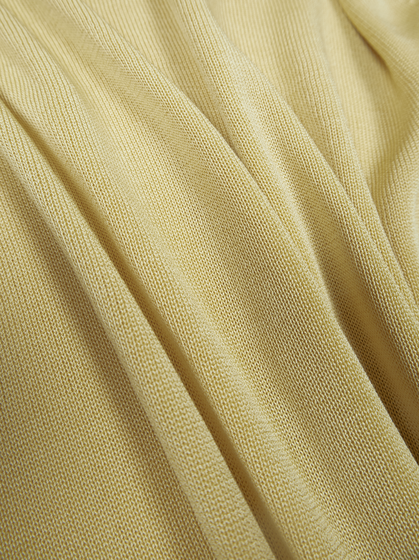 HIGH-TWIST SILK KNIT DRESS｜YELLOW