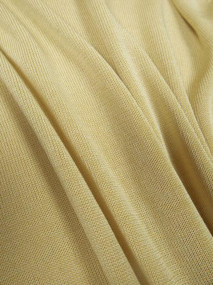 HIGH-TWIST SILK KNIT DRESS｜YELLOW
