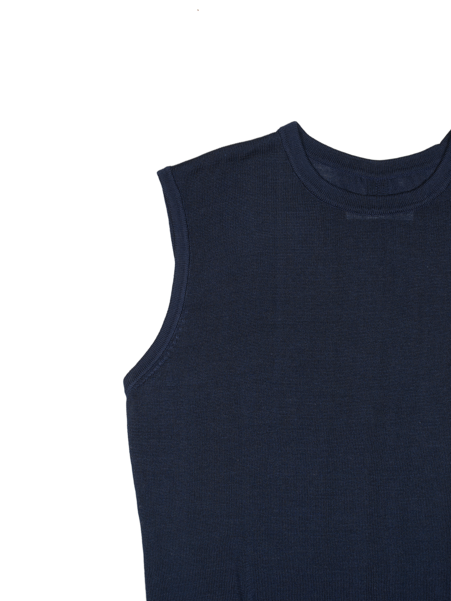 HIGH-TWIST SILK KNIT DRESS｜NAVY
