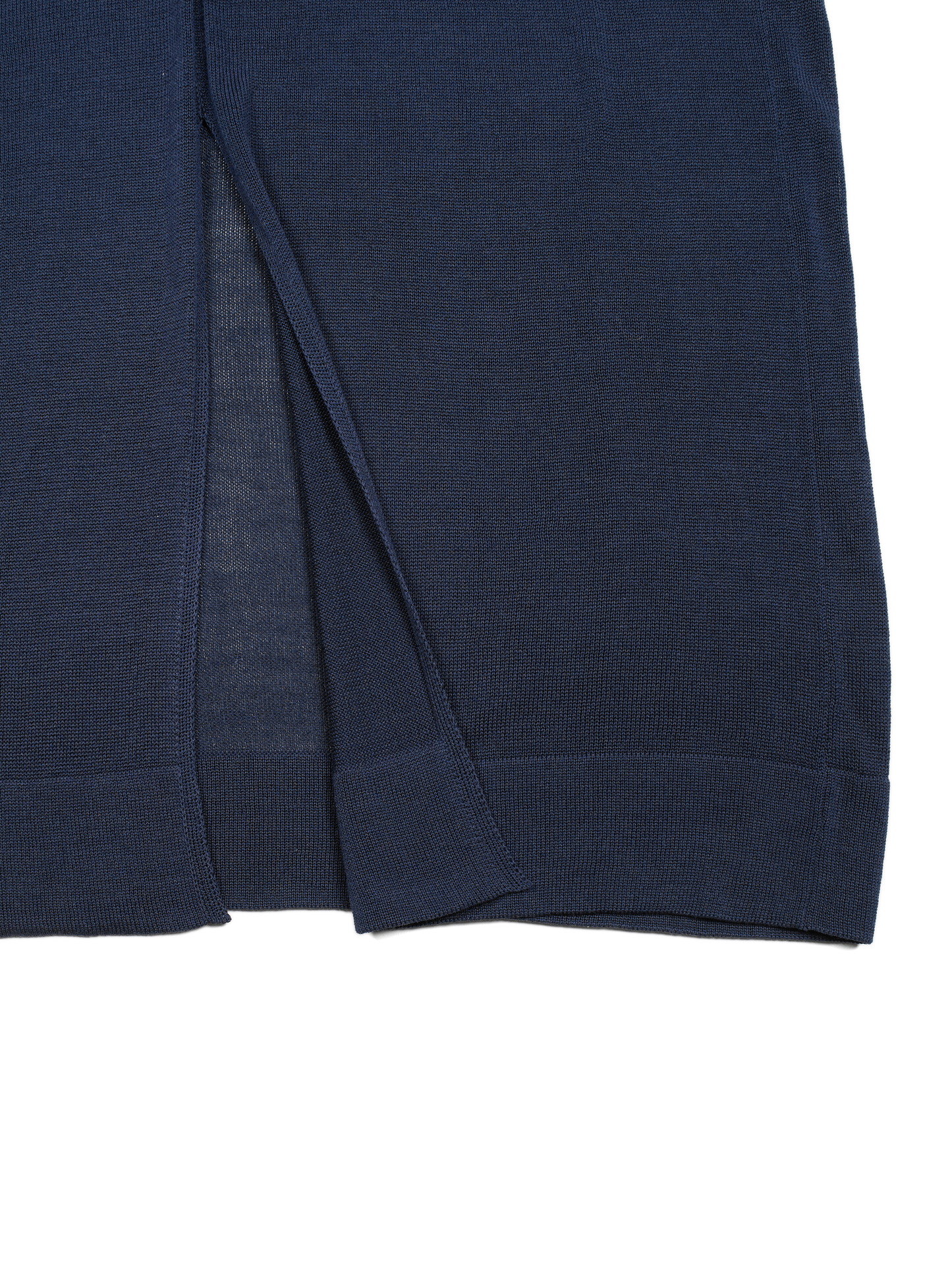 HIGH-TWIST SILK KNIT DRESS｜NAVY