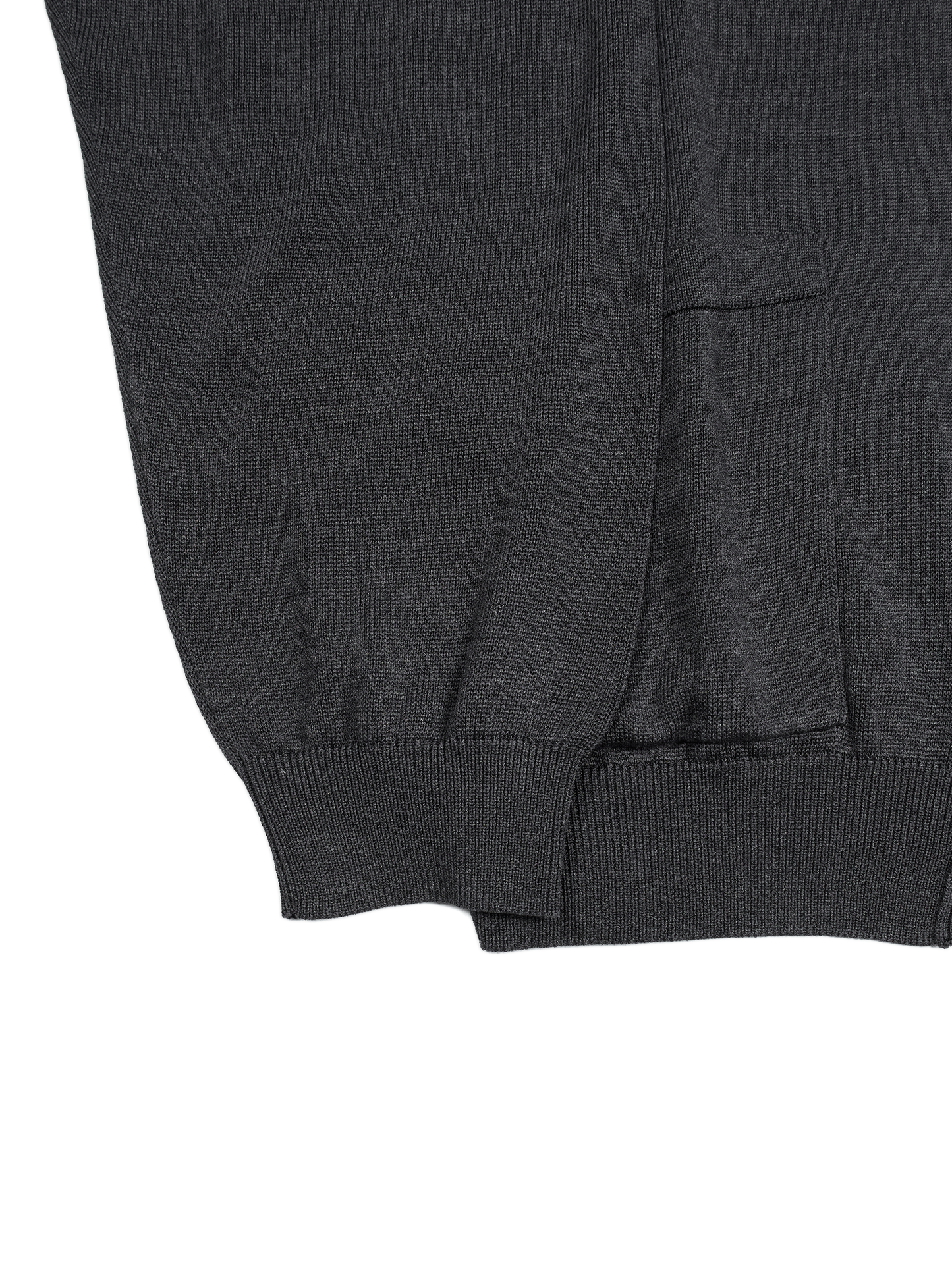 HIGH-TWIST 3PLY SILK KNIT CARDIGAN｜TOP CHARCOAL
