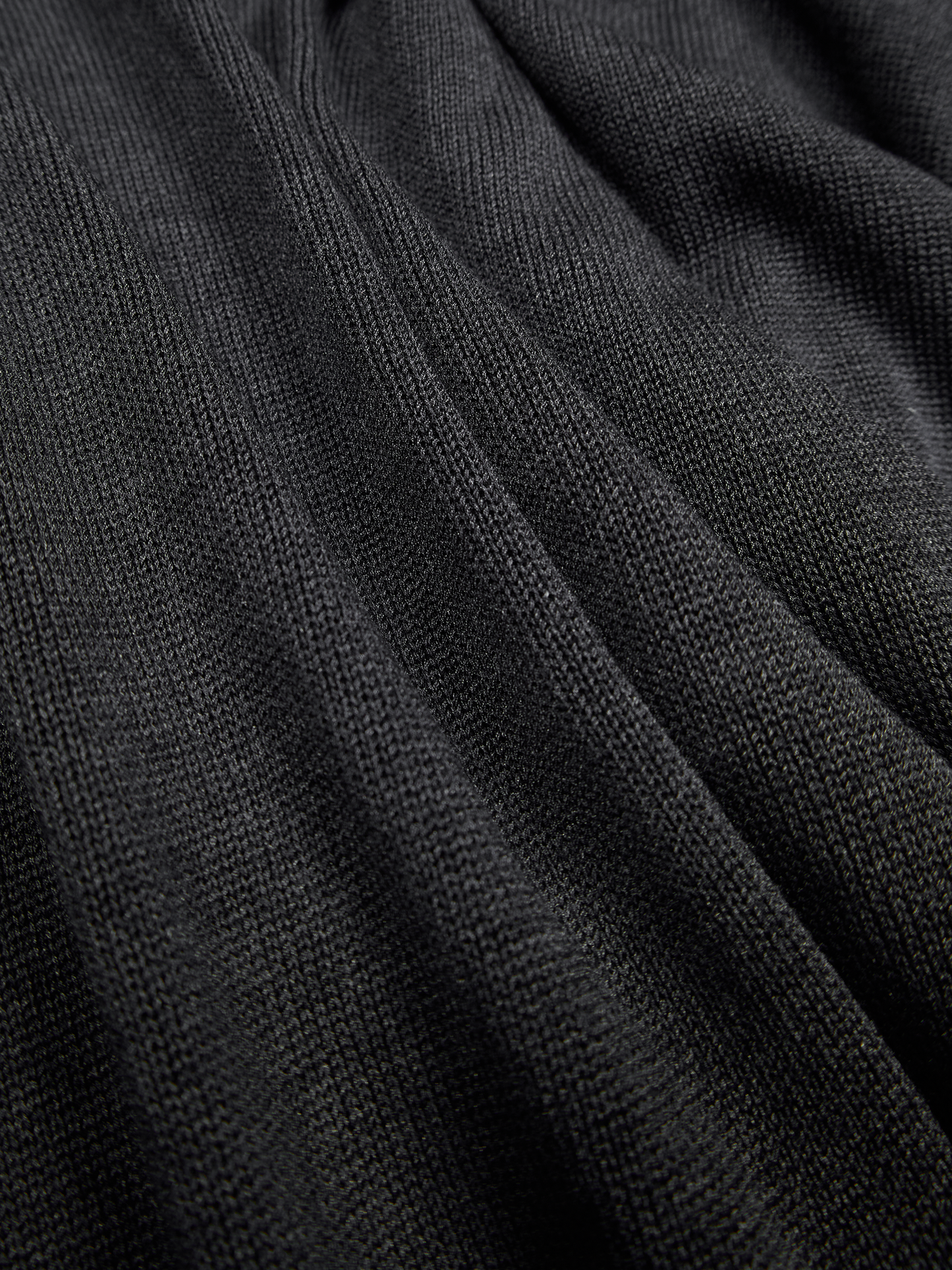 HIGH-TWIST 3PLY SILK KNIT CARDIGAN｜TOP CHARCOAL