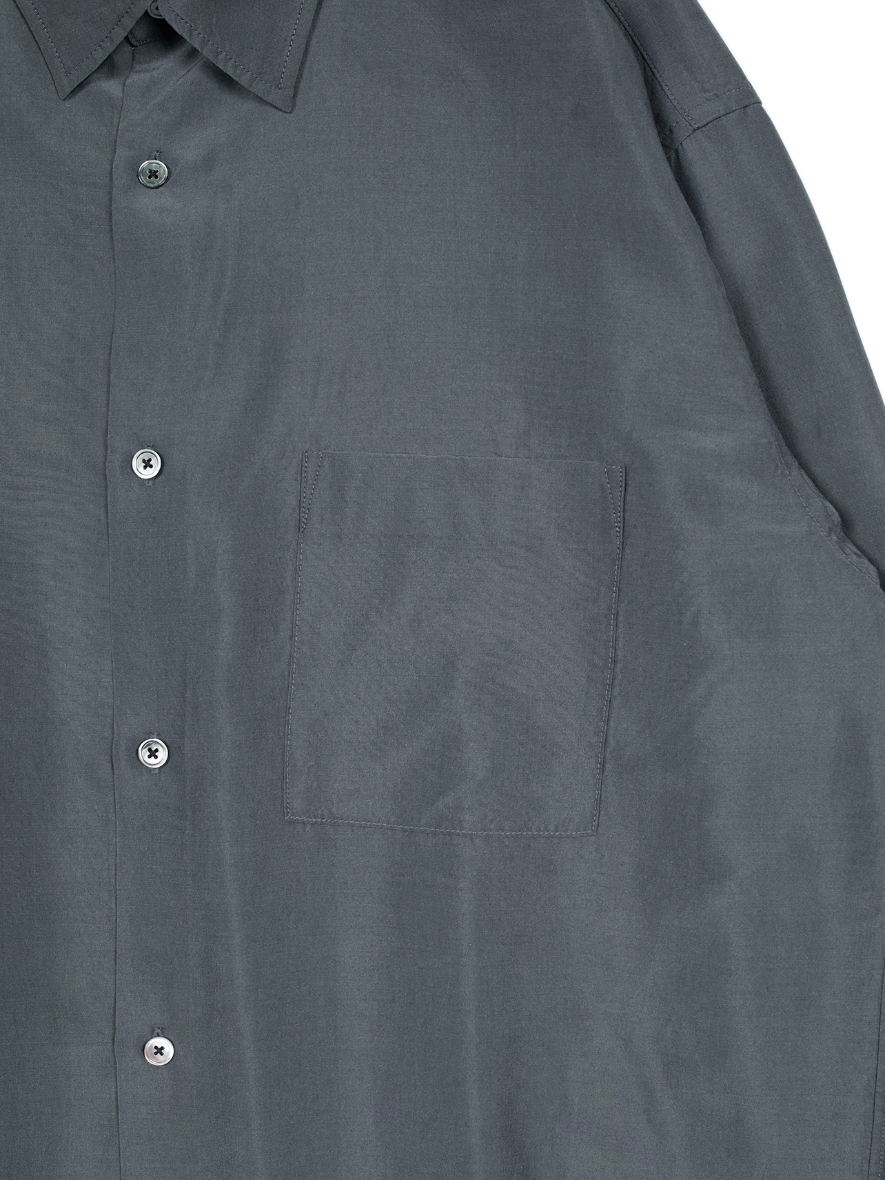 BRAZIL SILK SHIRTS｜SLATE BLUE