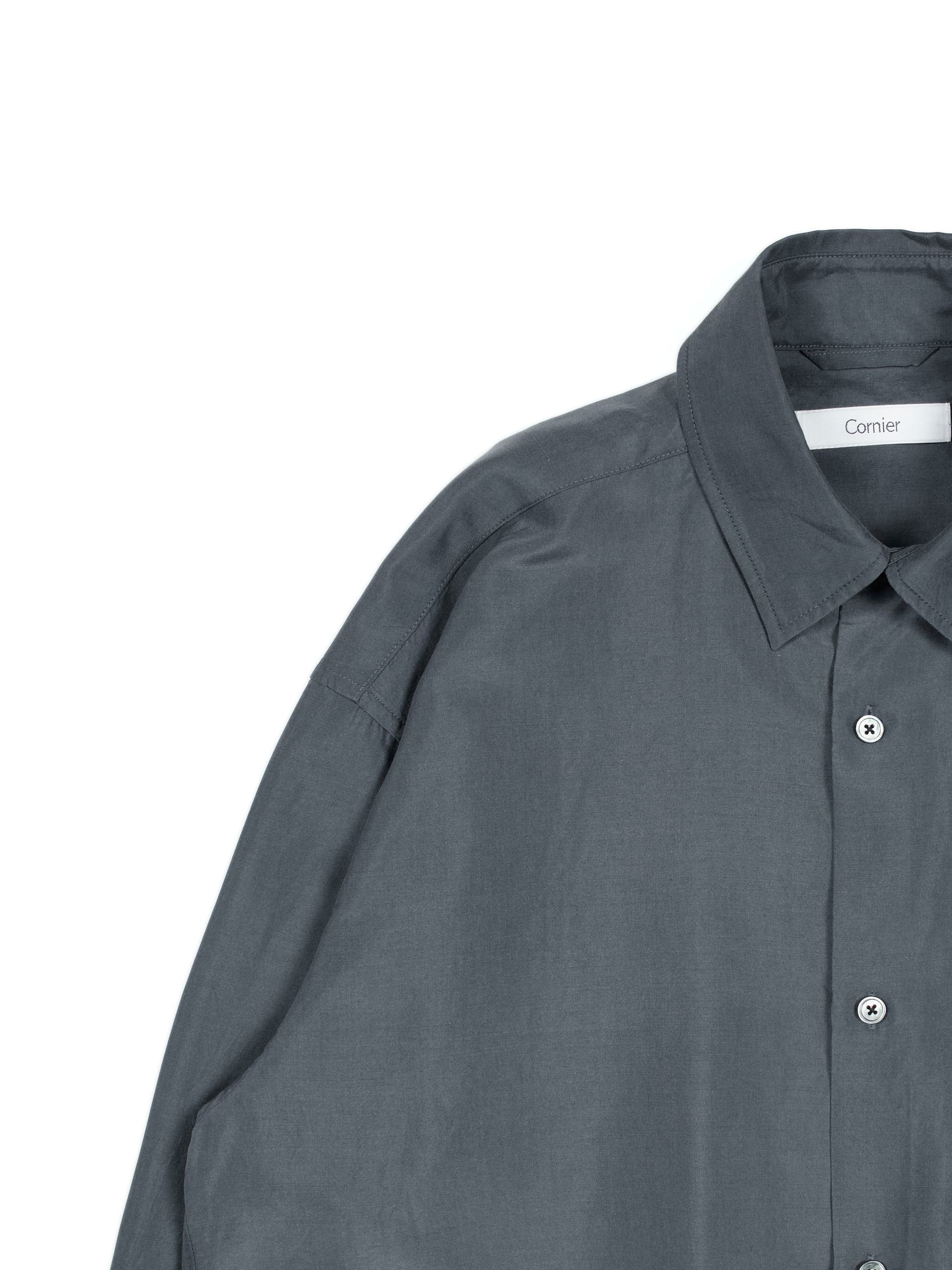 BRAZIL SILK SHIRTS|SLATE BLUE – Cornier BRAZIL SILK SHIRTS|SLATE BLUE – Cornier