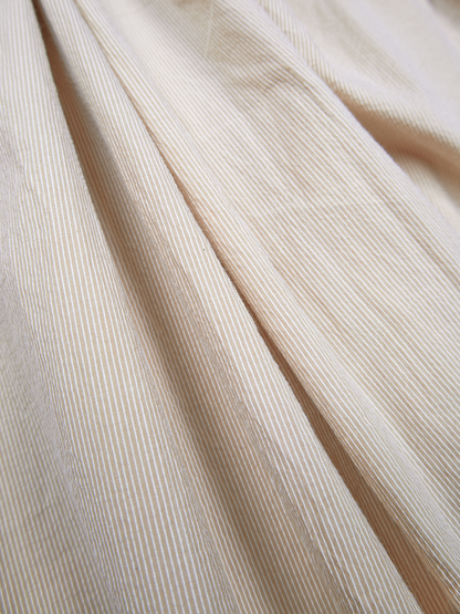 FINX COTTON LIGHT CORD LANE STRIPE SHIRTS｜YELLOW STRIPE