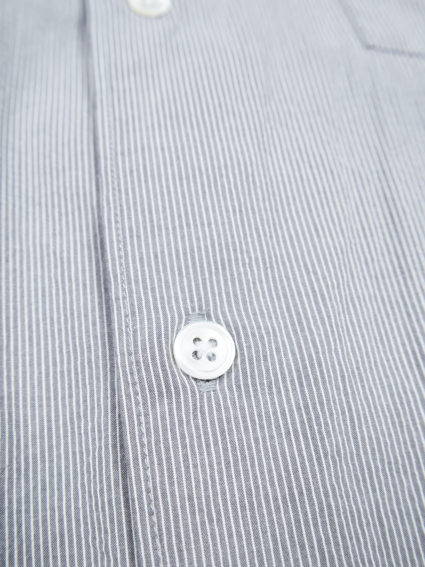 FINX COTTON LIGHT CORD LANE STRIPE SHIRTS｜GRAY STRIPE