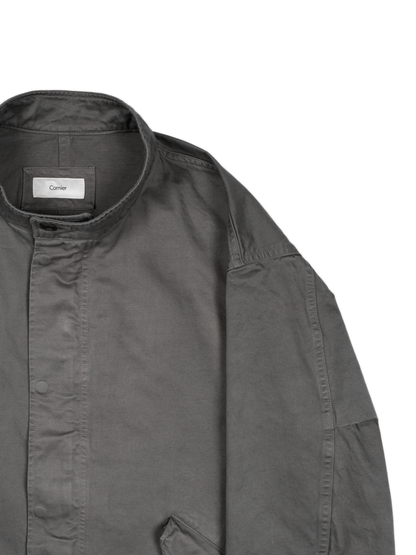 GARMENT DYED FINX/ZIMBABWE COTTON M-65 FISHTAIL COAT｜GRAY