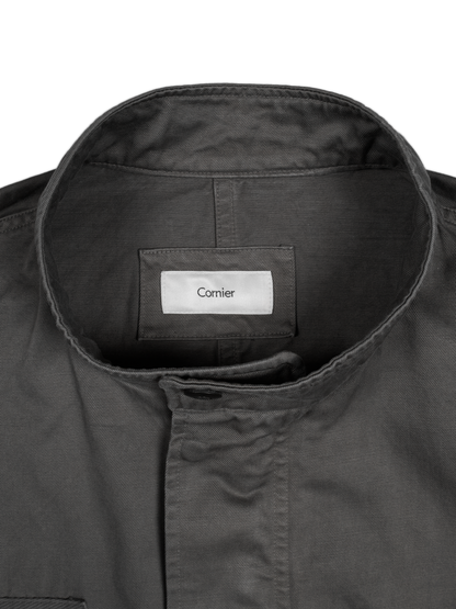 GARMENT DYED FINX/ZIMBABWE COTTON M-65 FISHTAIL COAT｜GRAY