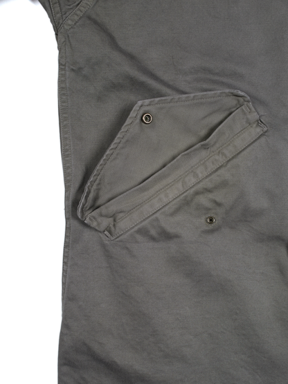 GARMENT DYED FINX/ZIMBABWE COTTON M-65 FISHTAIL COAT｜GRAY