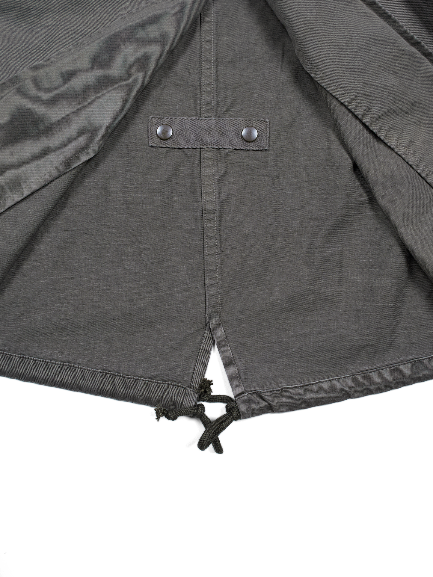 GARMENT DYED FINX/ZIMBABWE COTTON M-65 FISHTAIL COAT｜GRAY