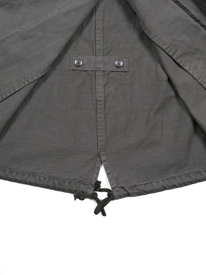 GARMENT DYED FINX/ZIMBABWE COTTON M-65 FISHTAIL COAT｜GRAY