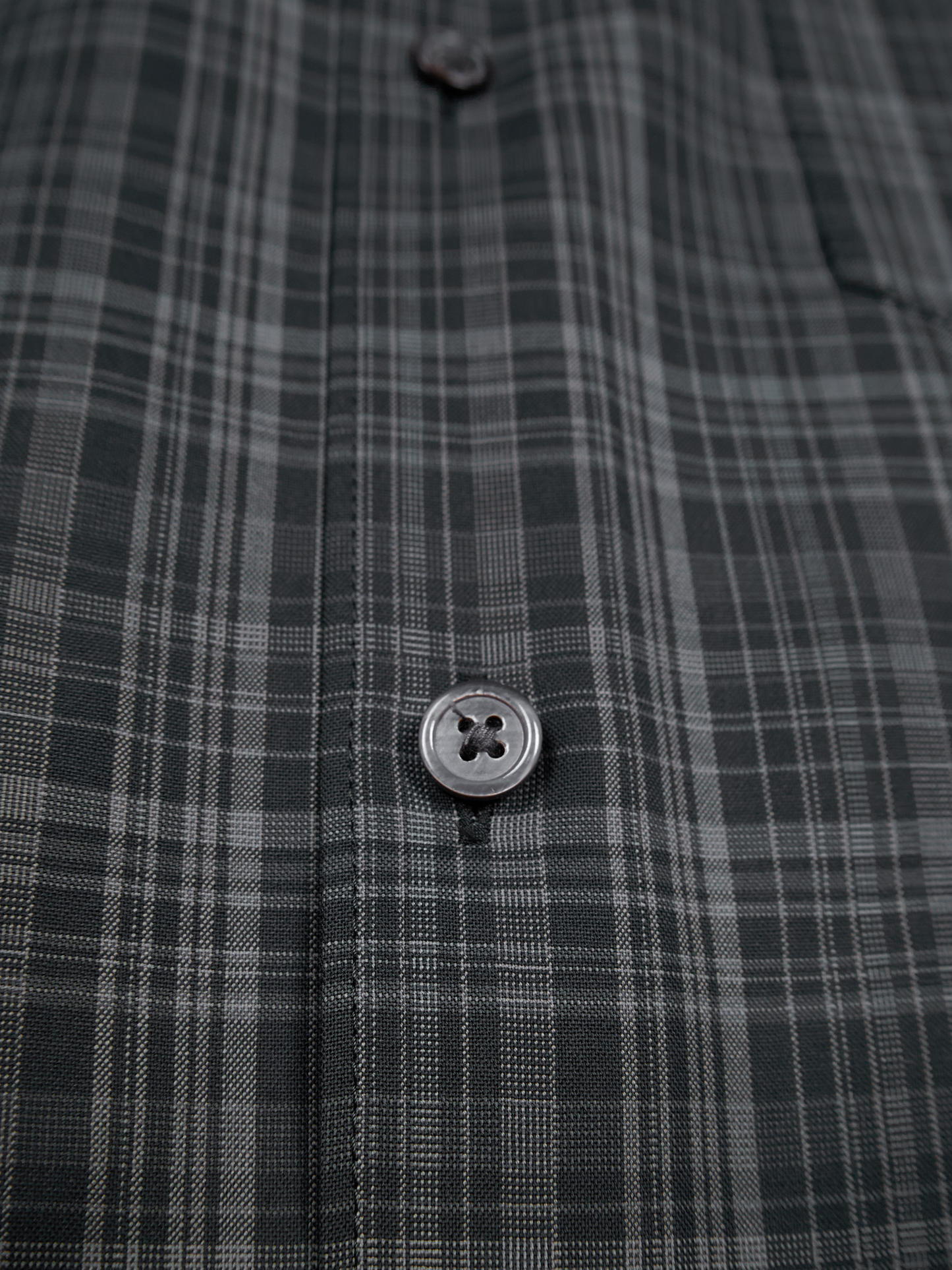 Super180's WORSTED WOOL CHECK SHIRTS｜CHARCOAL CHECK