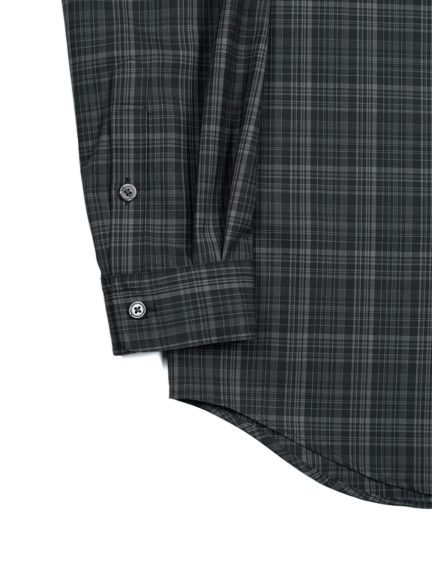 Super180's WORSTED WOOL CHECK SHIRTS｜CHARCOAL CHECK