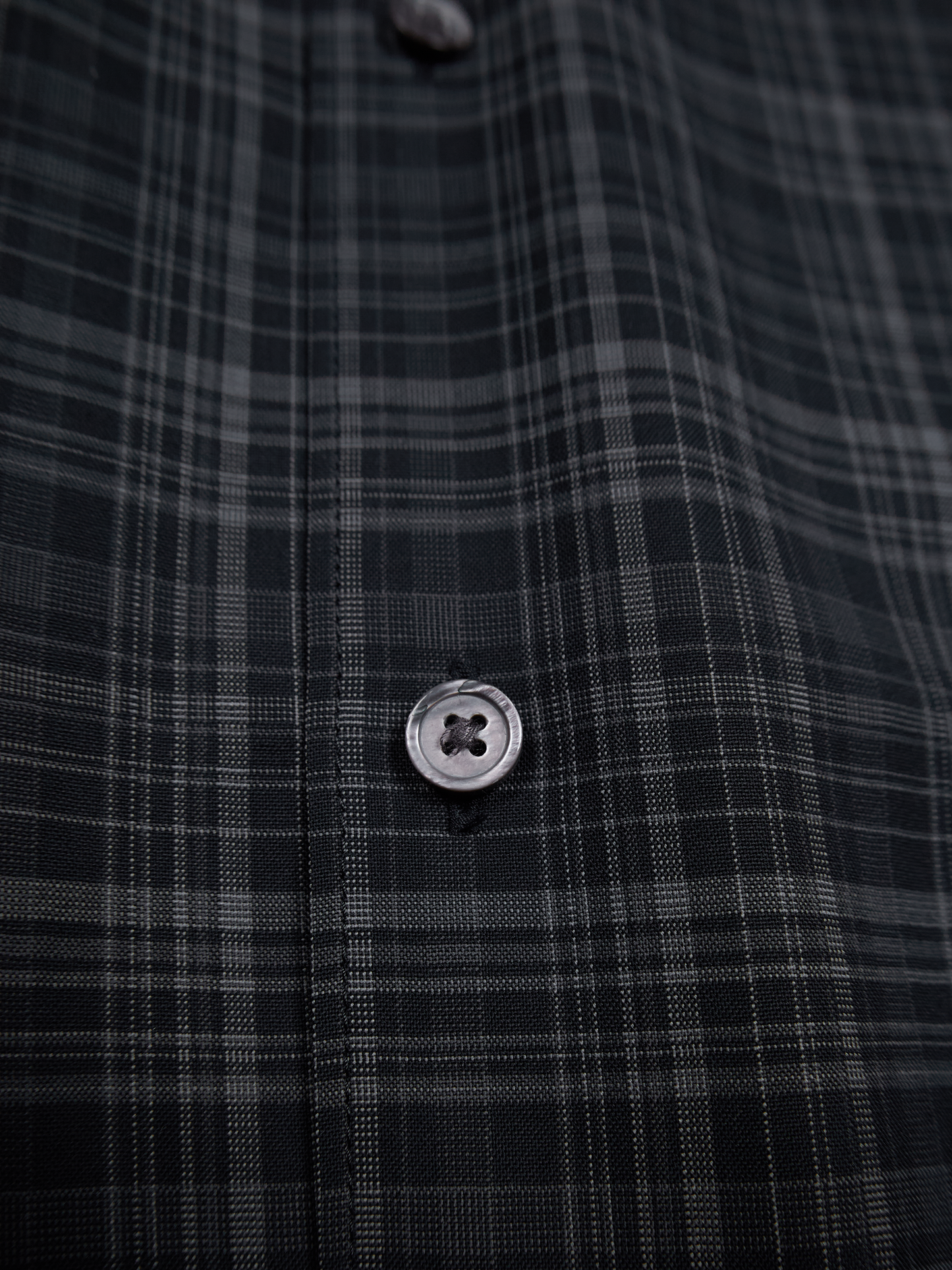 Super180's WORSTED WOOL CHECK SHIRTS｜BLACK CHECK