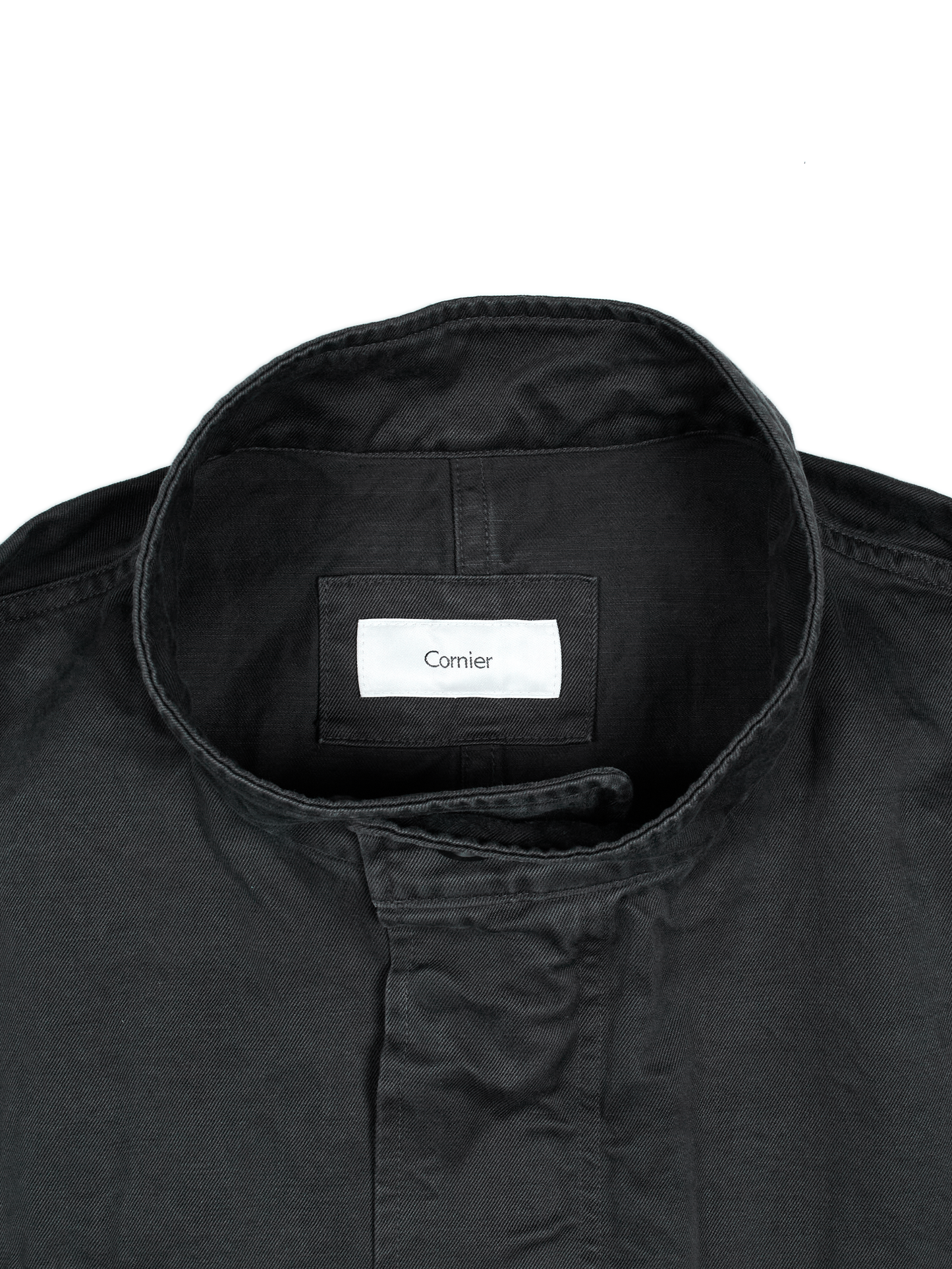 GARMENT DYED FINX/ZIMBABWE COTTON M-65 FISHTAIL COAT｜INK BLACK