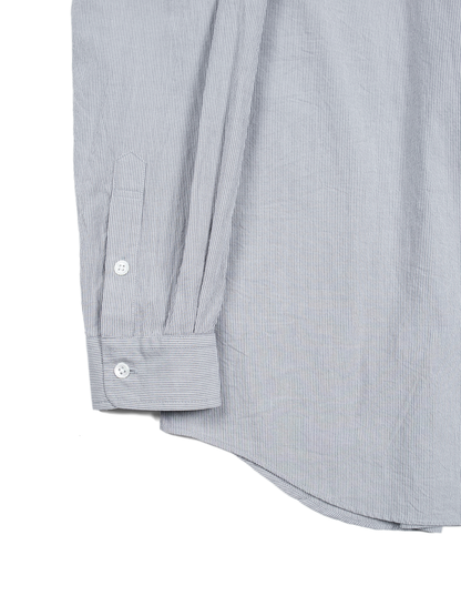 FINX COTTON LIGHT CORD LANE STRIPE SHIRTS｜GRAY STRIPE
