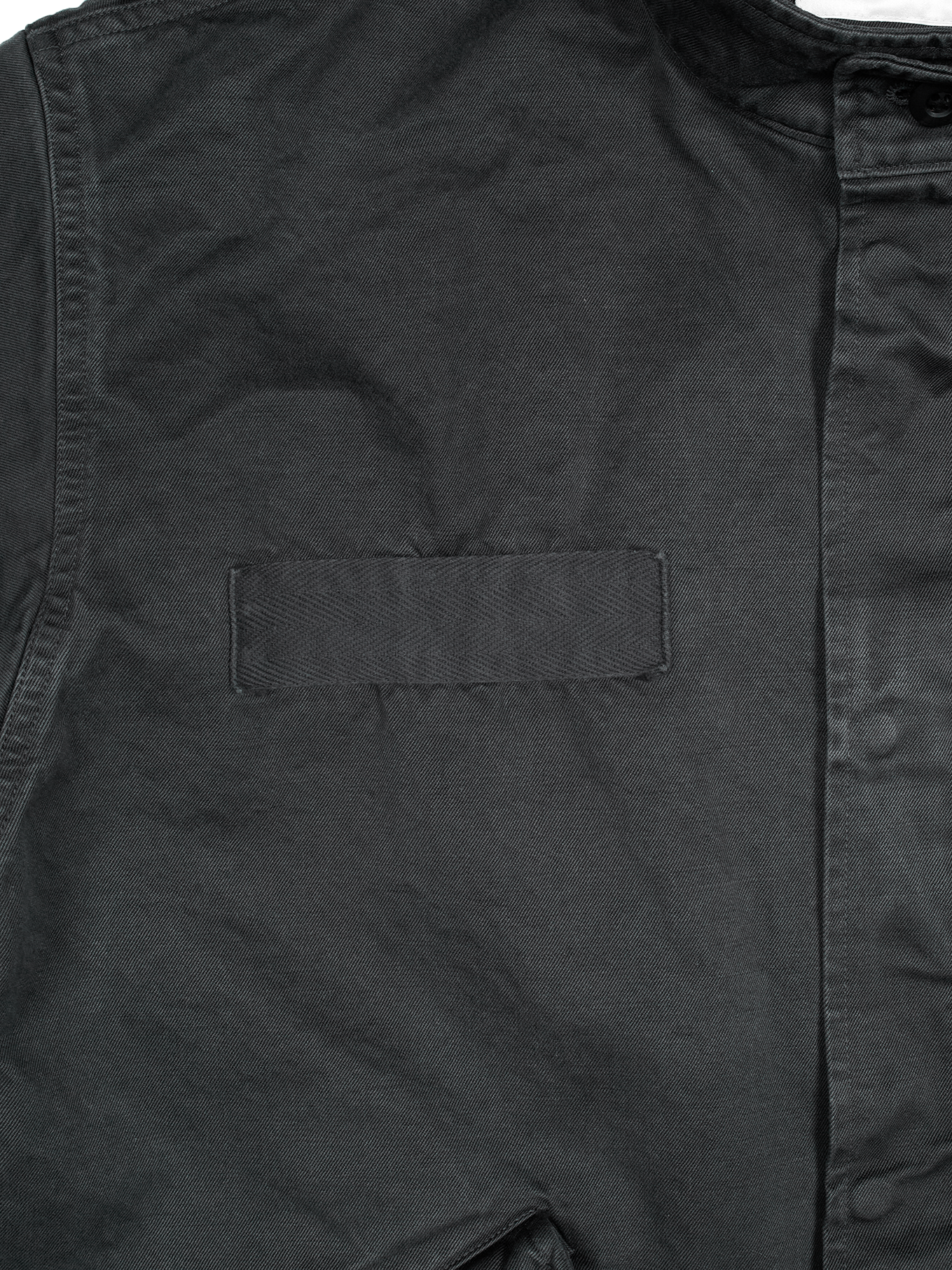 GARMENT DYED FINX/ZIMBABWE COTTON M-65 FISHTAIL COAT｜INK BLACK