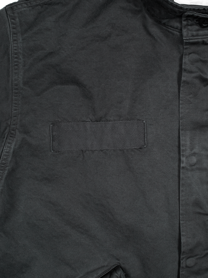 GARMENT DYED FINX/ZIMBABWE COTTON M-65 FISHTAIL COAT｜INK BLACK