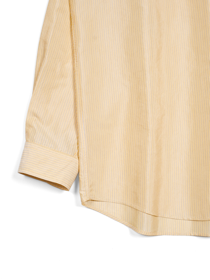 RAW SILK/GIZA STRIPE SHIRTS｜YELLOW