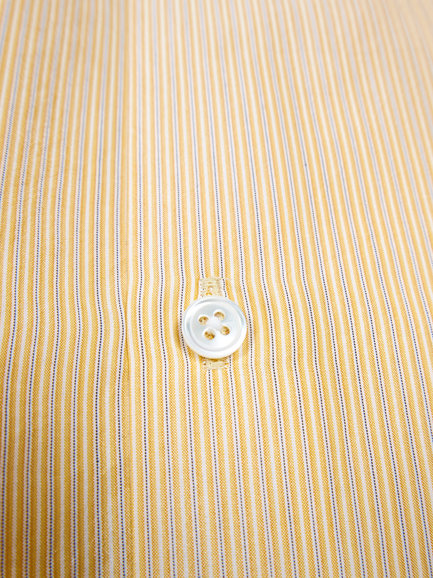 RAW SILK/GIZA STRIPE SHIRTS｜YELLOW