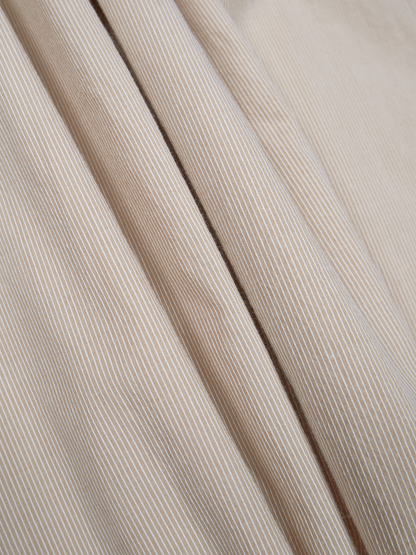 FINX COTTON LIGHT CORD LANE STRIPE EASY PANTS｜YELLOW STRIPE