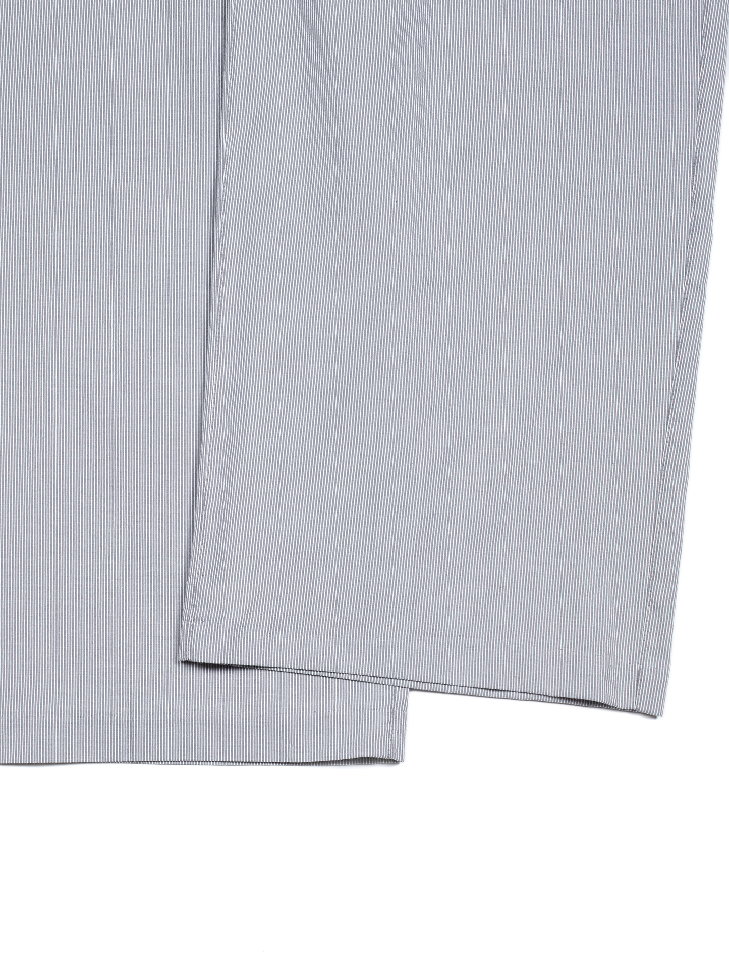 FINX COTTON LIGHT CORD LANE STRIPE EASY PANTS｜GRAY STRIPE