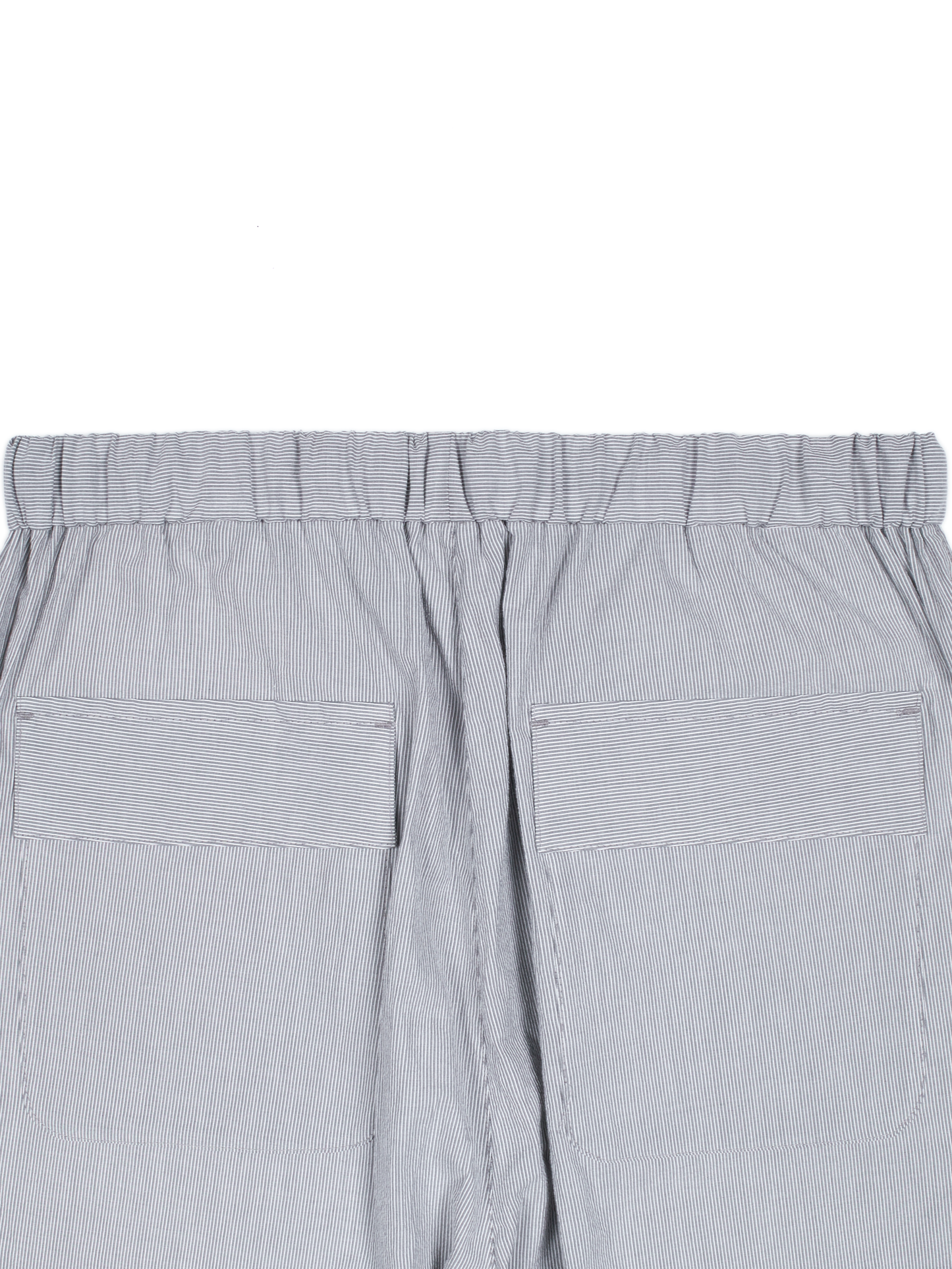FINX COTTON LIGHT CORD LANE STRIPE EASY PANTS｜GRAY STRIPE