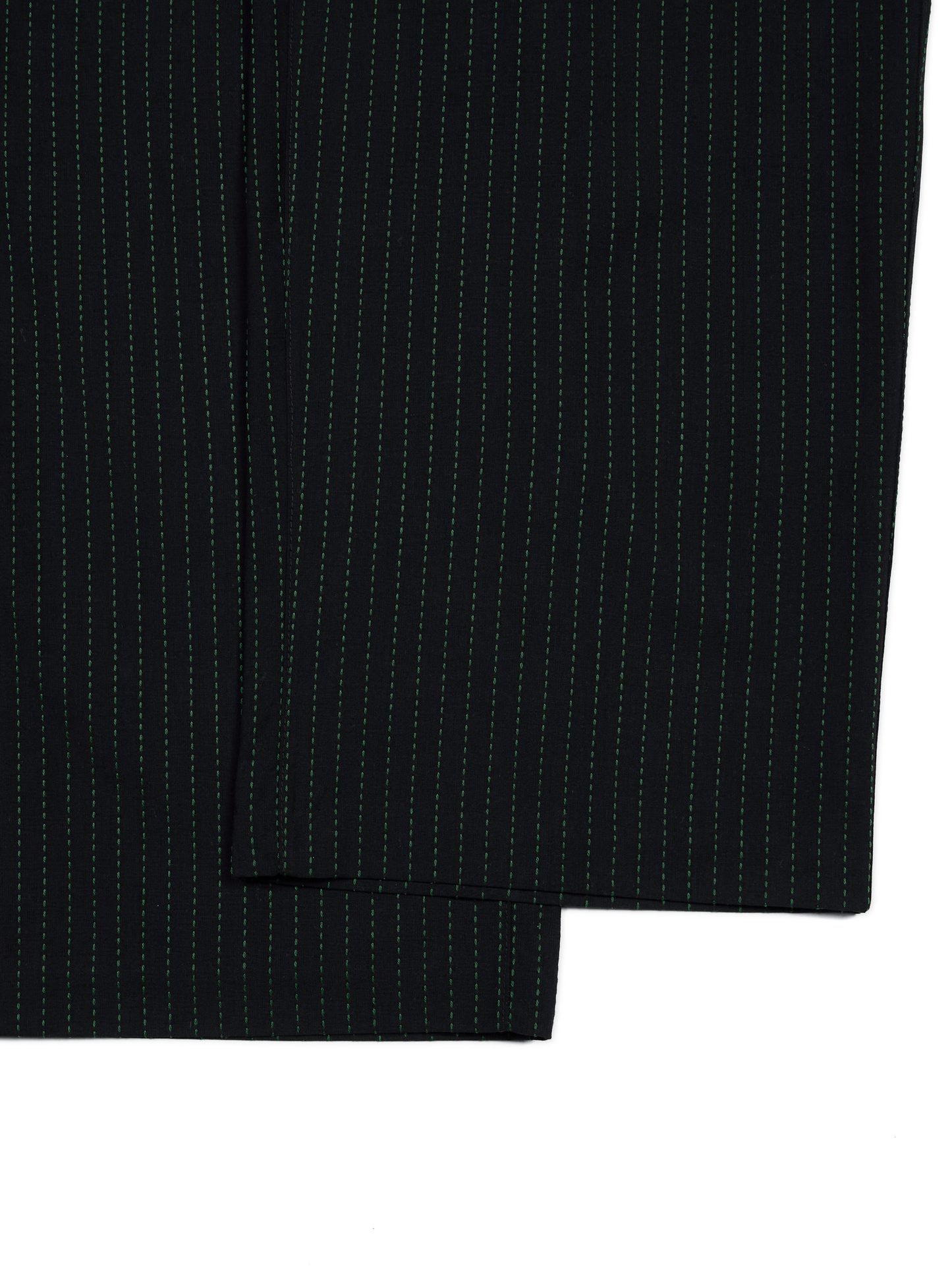 Super160's WOOL/COTTON SASHIKO STITCHING EASY PANTS｜GREEN