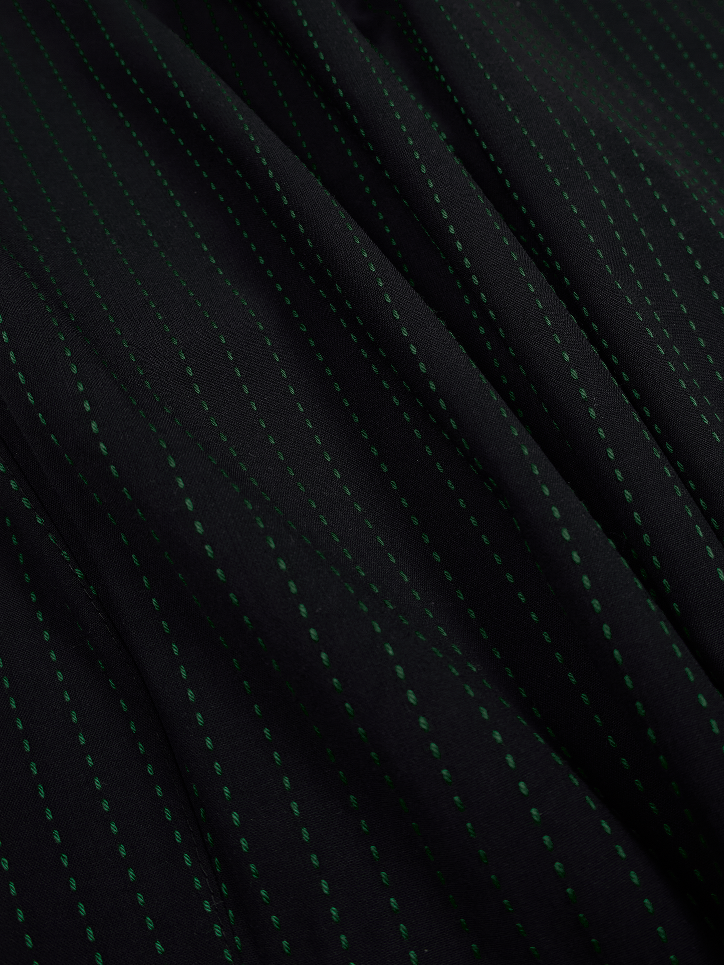 Super160's WOOL/COTTON SASHIKO STITCHING EASY PANTS｜GREEN