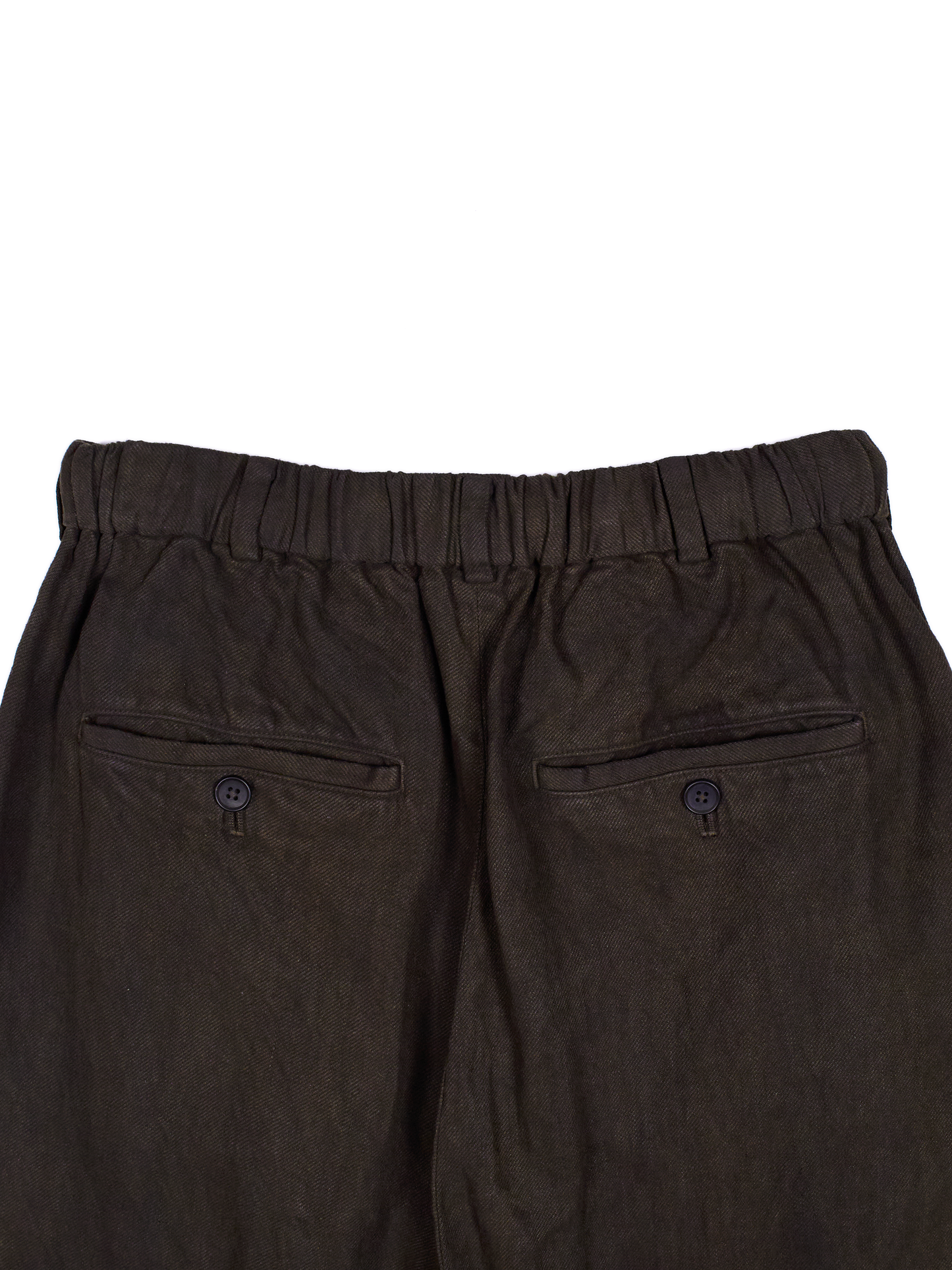 DOROZOME LINEN TWILL EASY PANTS｜MUD BROWN