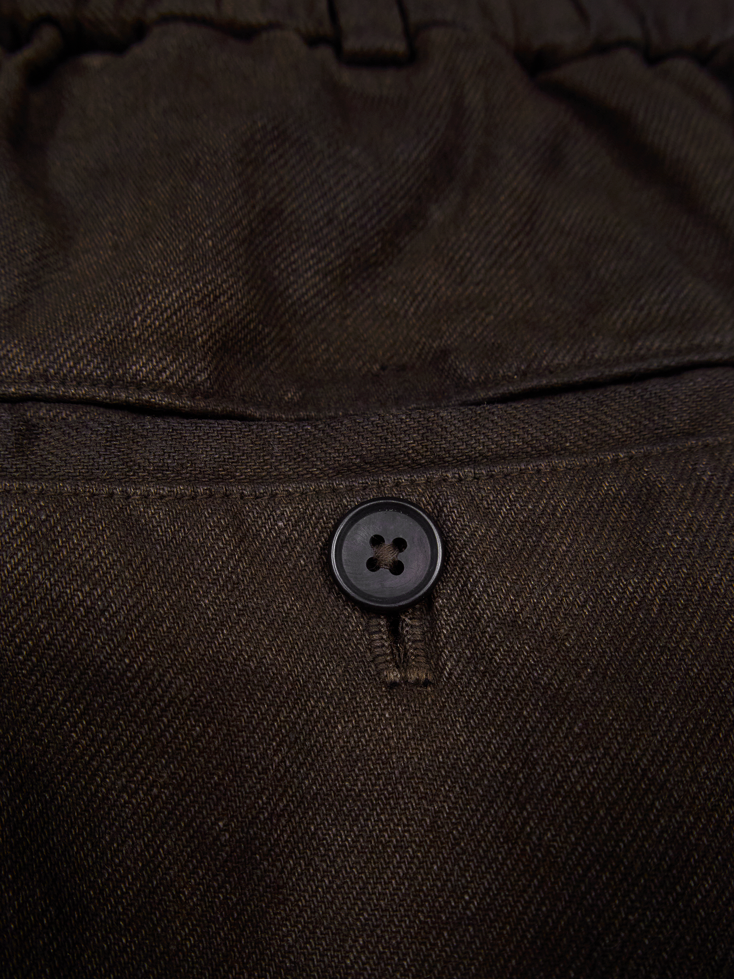 DOROZOME LINEN TWILL EASY PANTS｜MUD BROWN