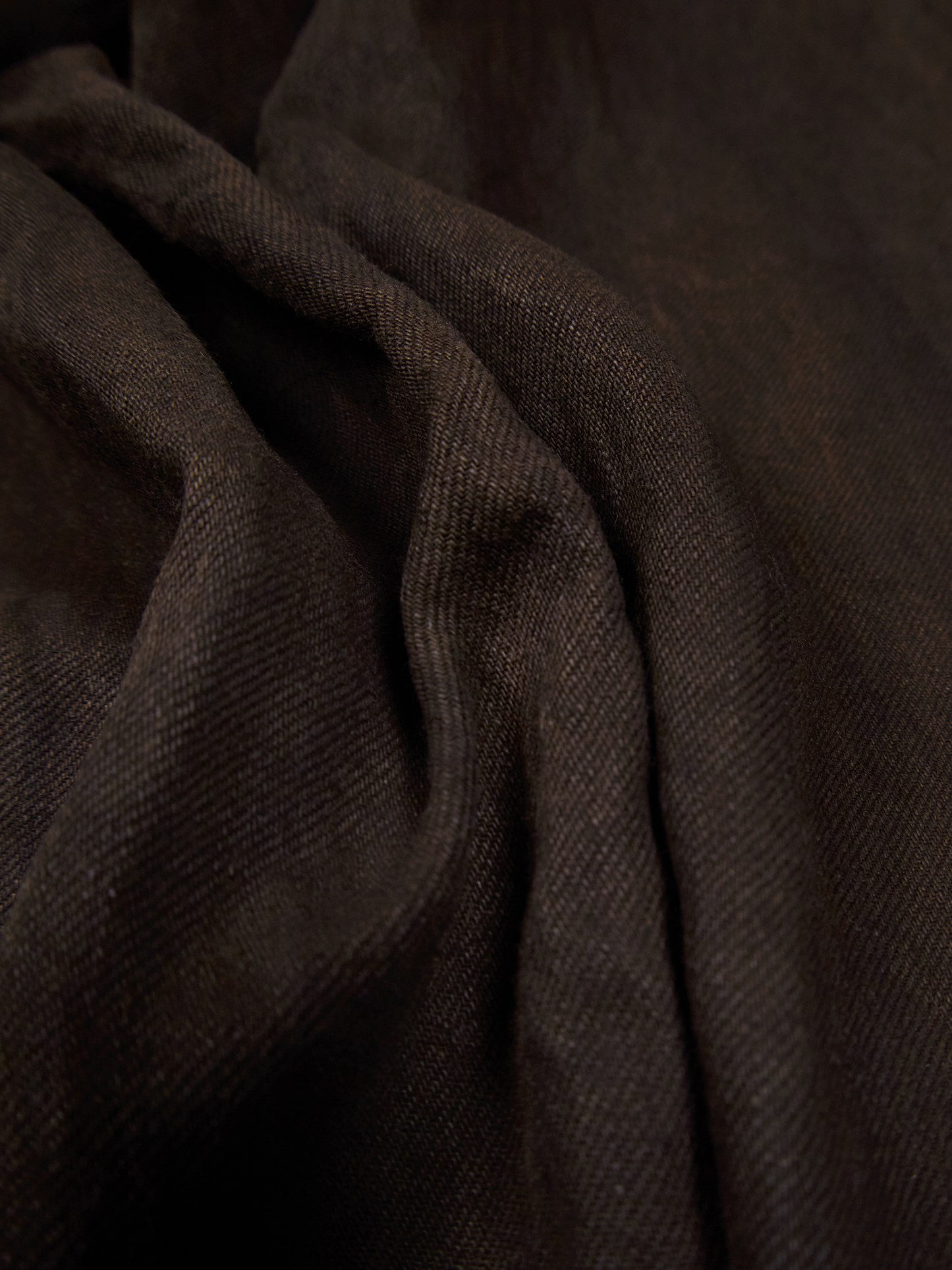 DOROZOME LINEN TWILL EASY PANTS｜MUD BROWN