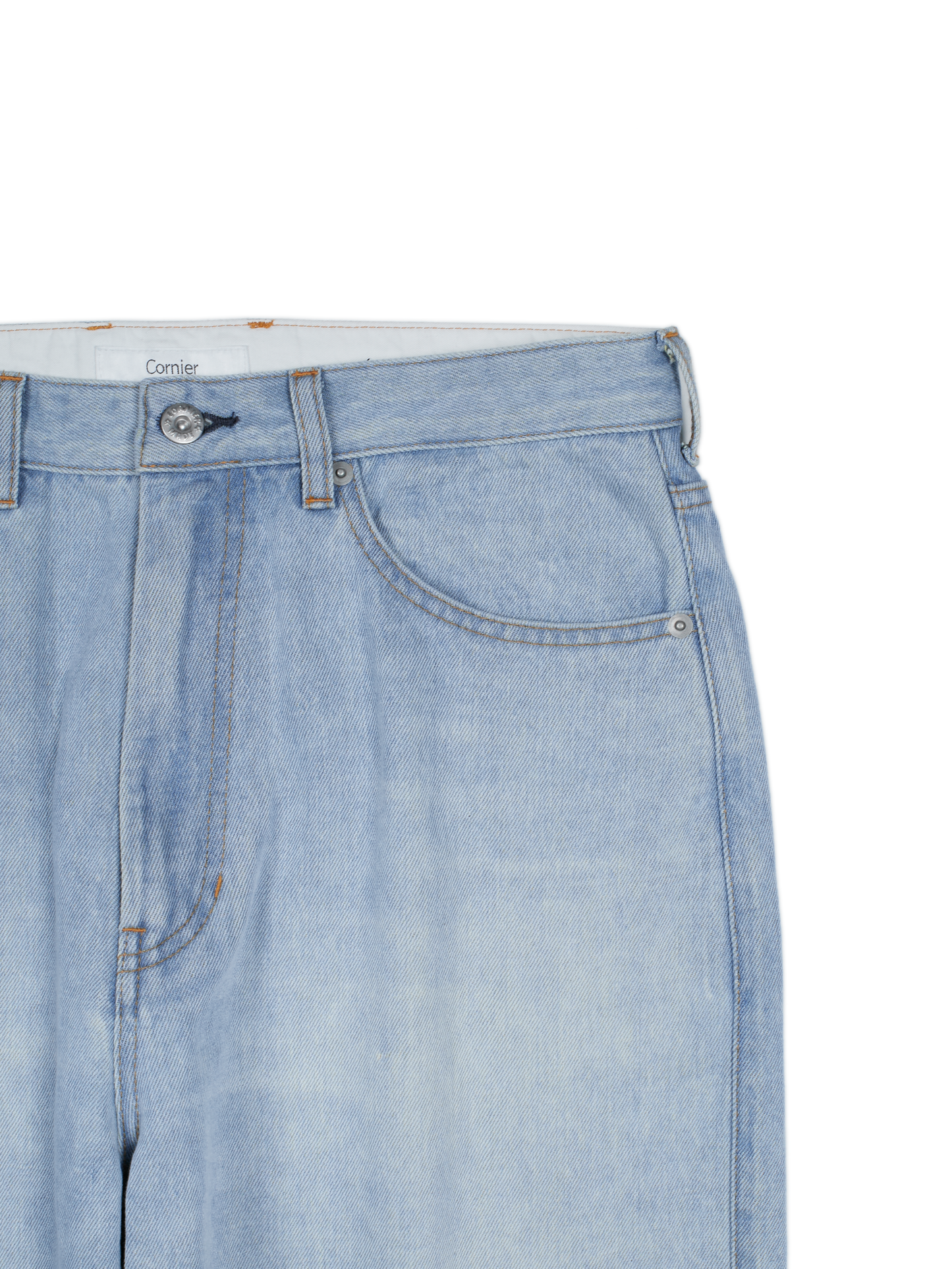 SILK/COTTON VINTAGE DENIM PANTS｜LIGHT BLUE