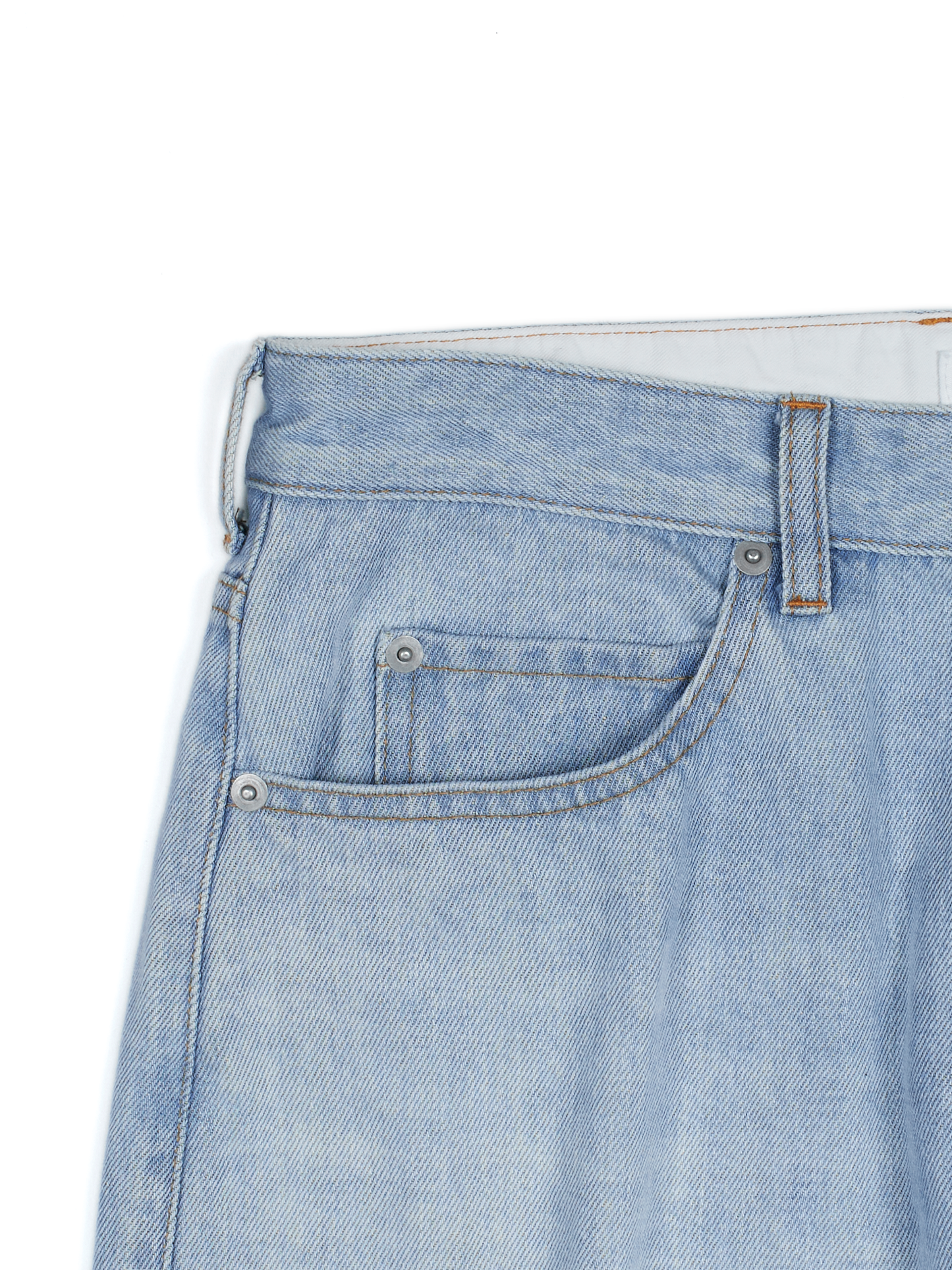 SILK/COTTON VINTAGE DENIM PANTS｜LIGHT BLUE
