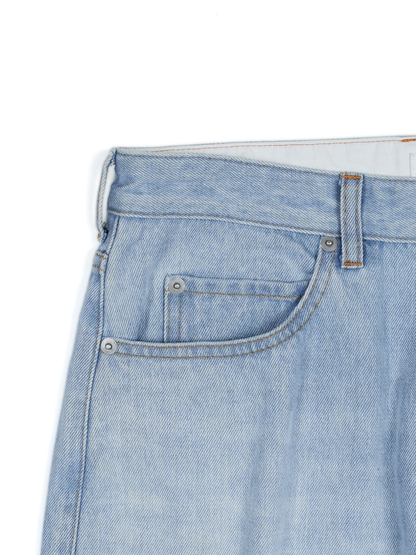 SILK/COTTON VINTAGE DENIM PANTS｜LIGHT BLUE