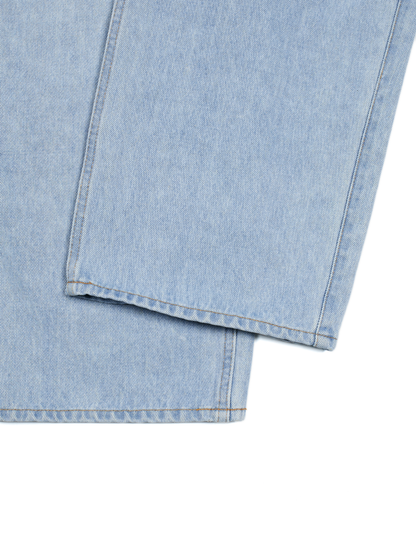 SILK/COTTON VINTAGE DENIM PANTS｜LIGHT BLUE