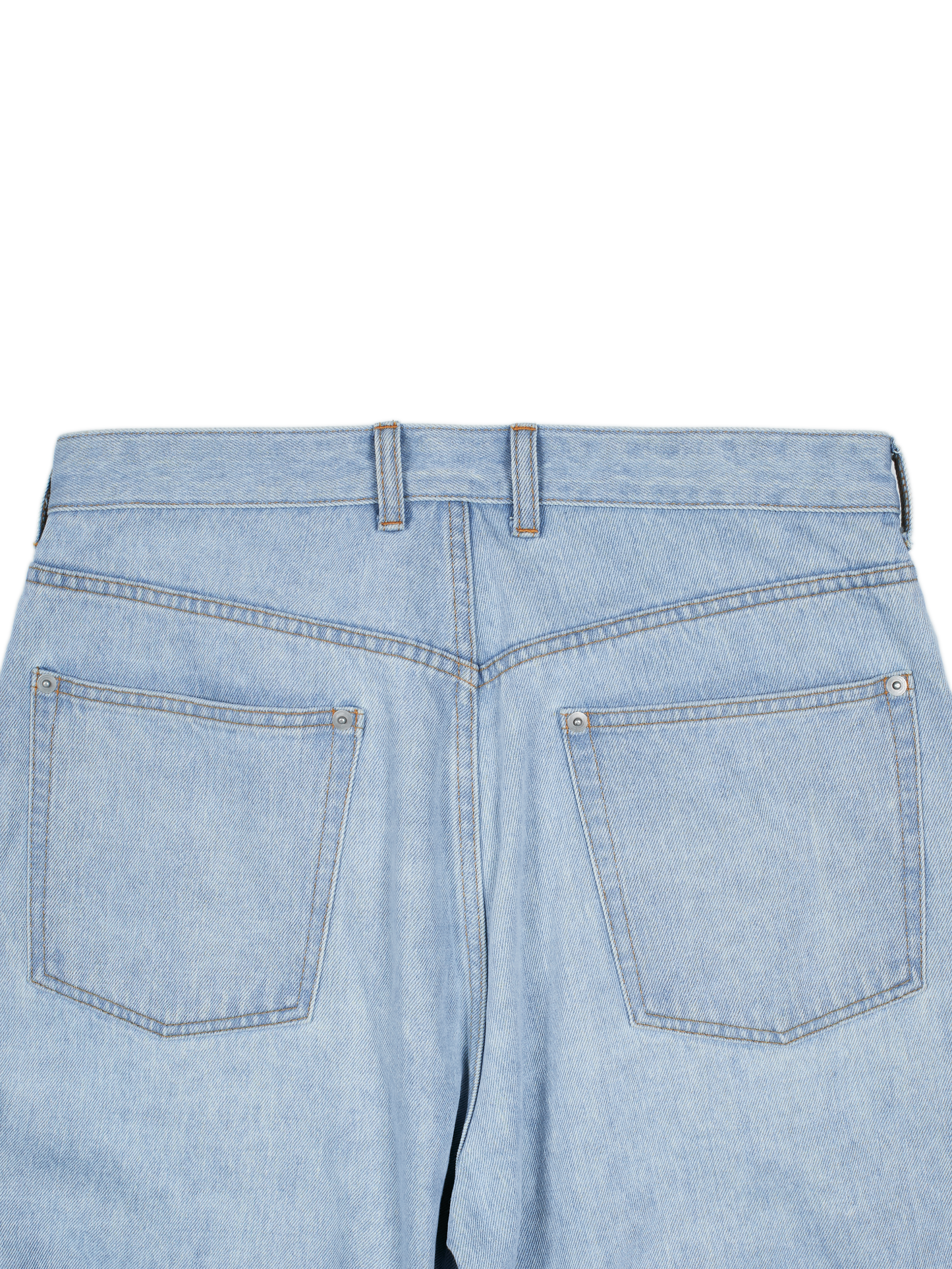 SILK/COTTON VINTAGE DENIM PANTS｜LIGHT BLUE