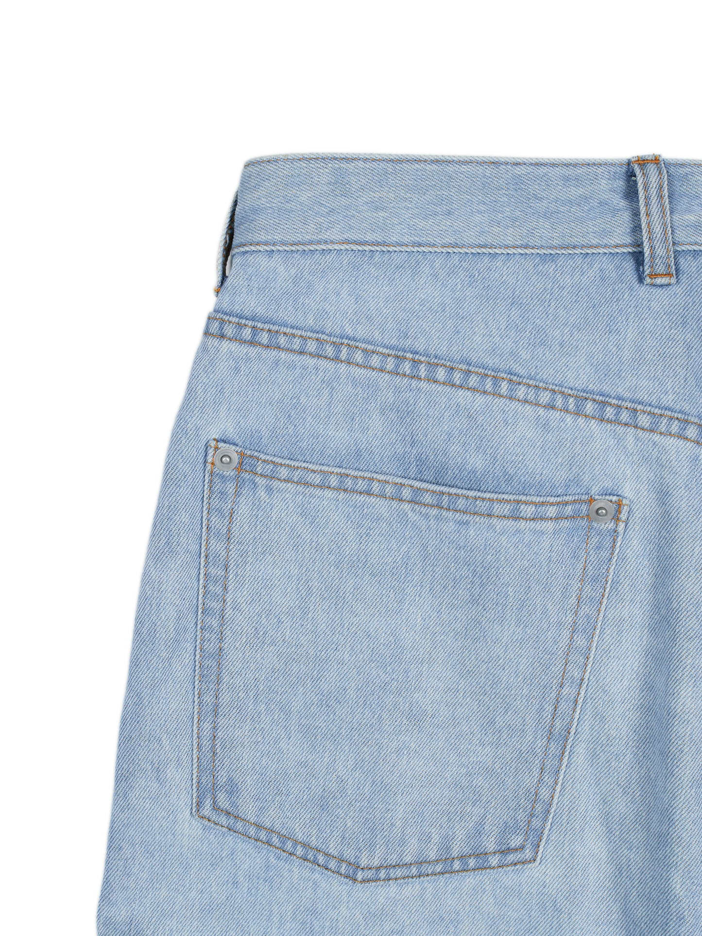 SILK/COTTON VINTAGE DENIM PANTS｜LIGHT BLUE
