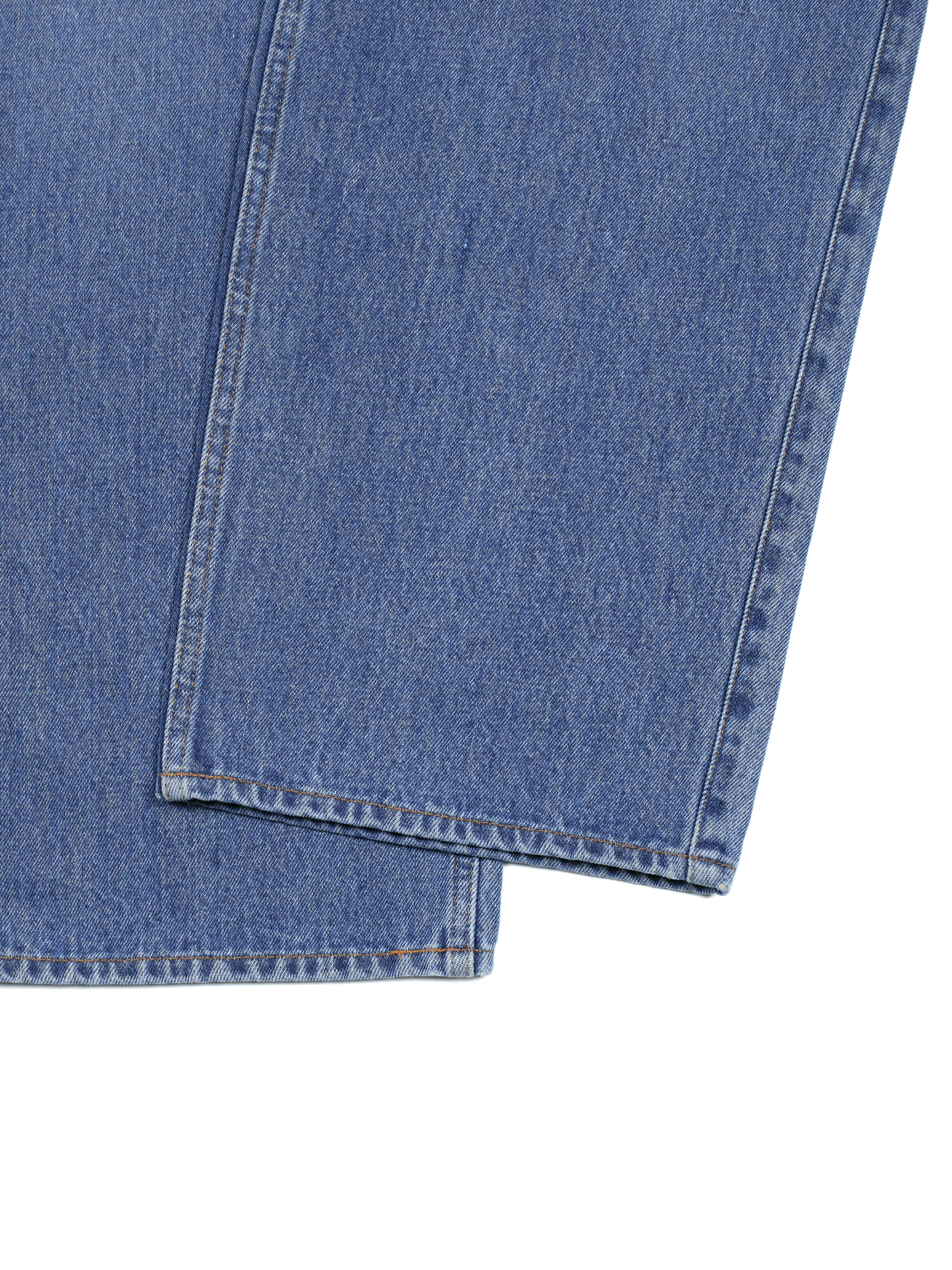 SILK/COTTON VINTAGE DENIM PANTS｜BLUE