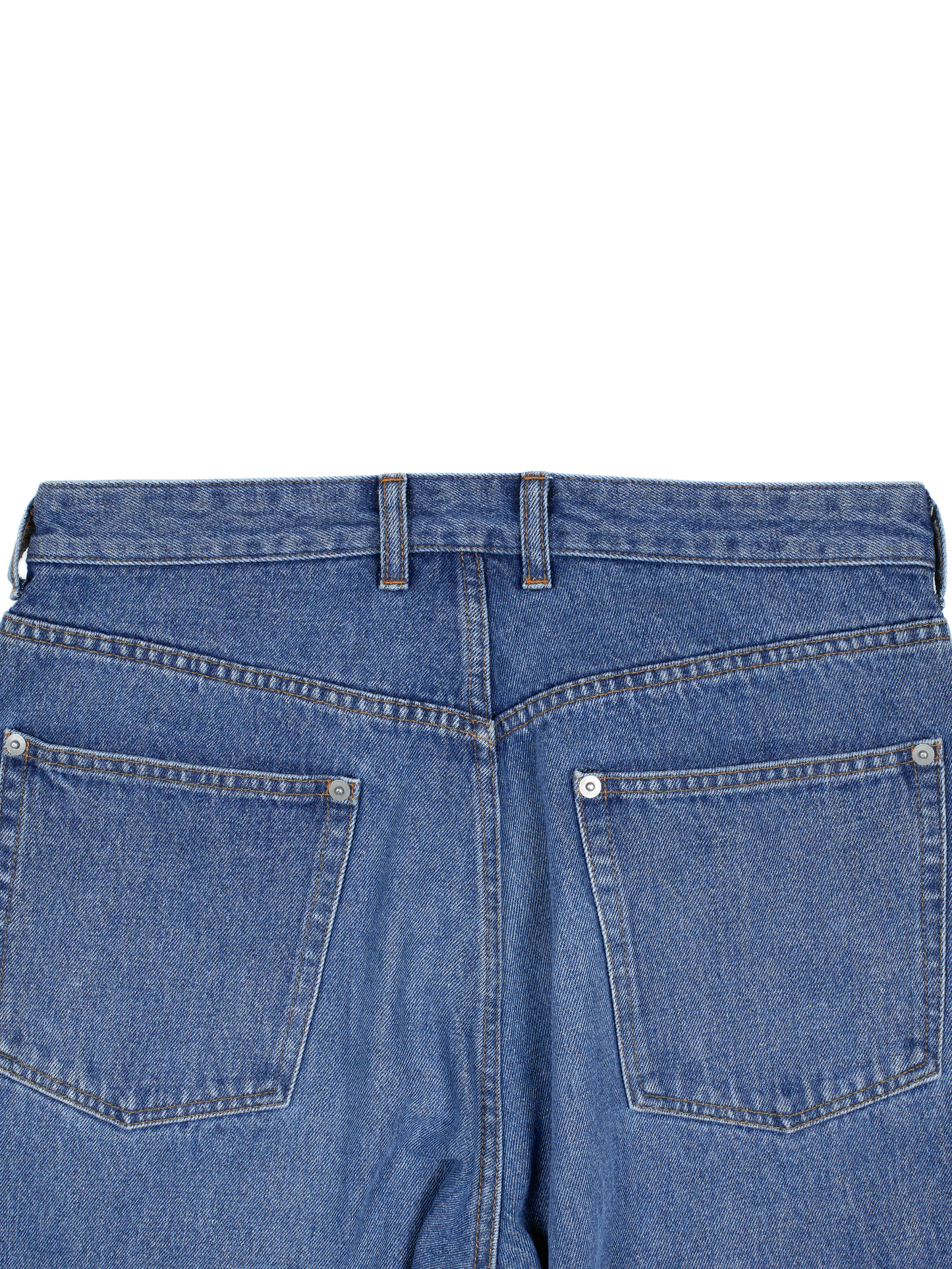 SILK/COTTON VINTAGE DENIM PANTS｜BLUE