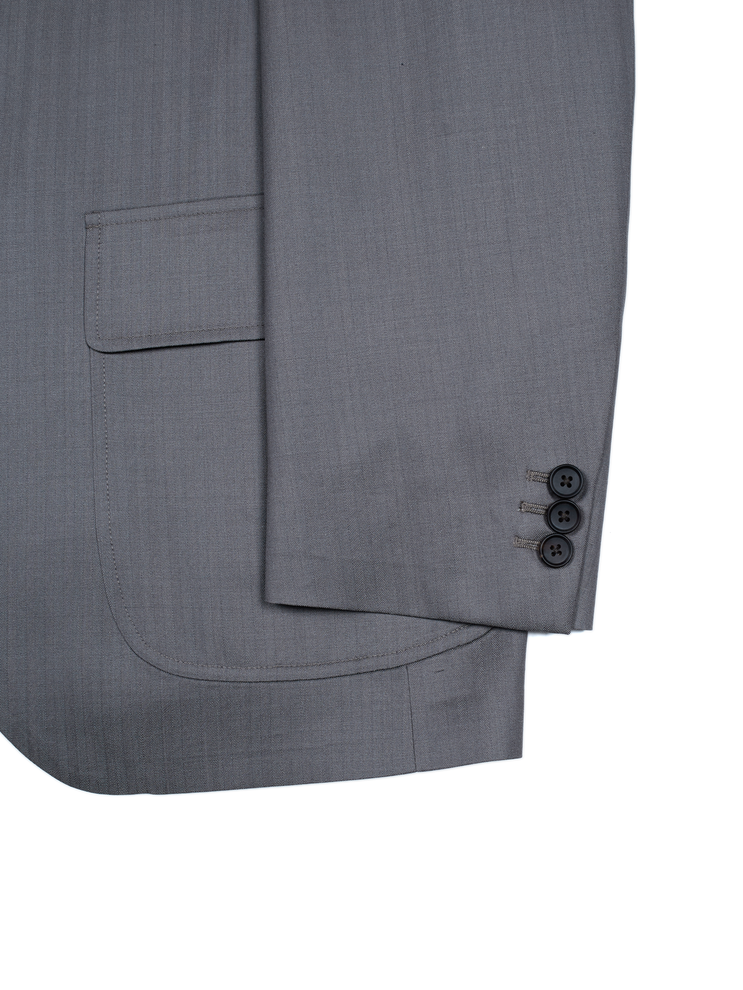 Super140's WOOL/KID MOHAIR HERRINGBONE JACKET｜GRAY