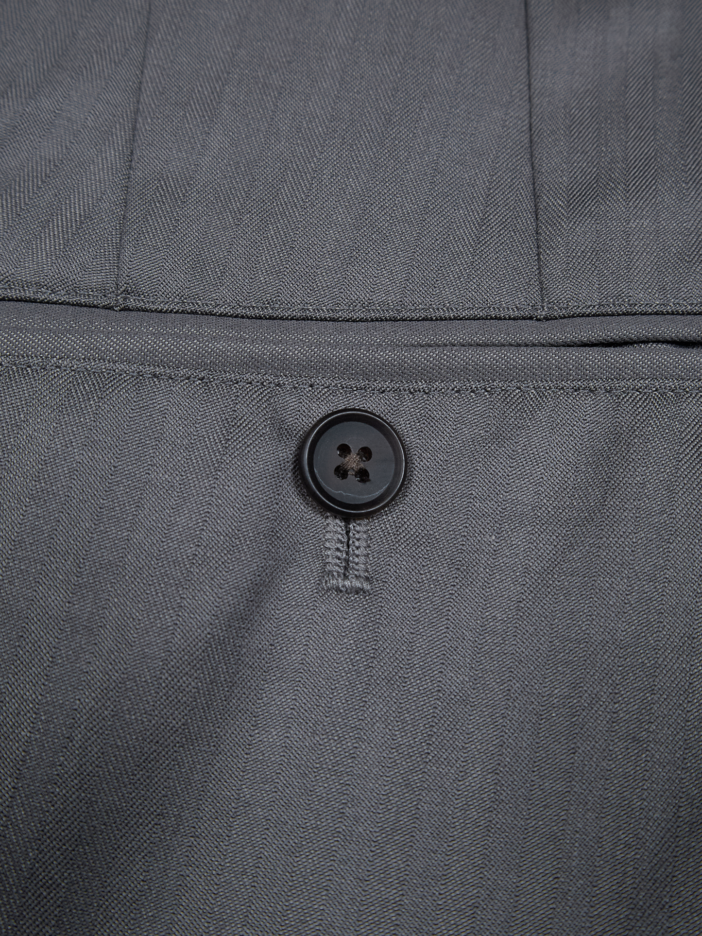 Super140's WOOL/KID MOHAIR HERRINGBONE SLACKS｜GRAY