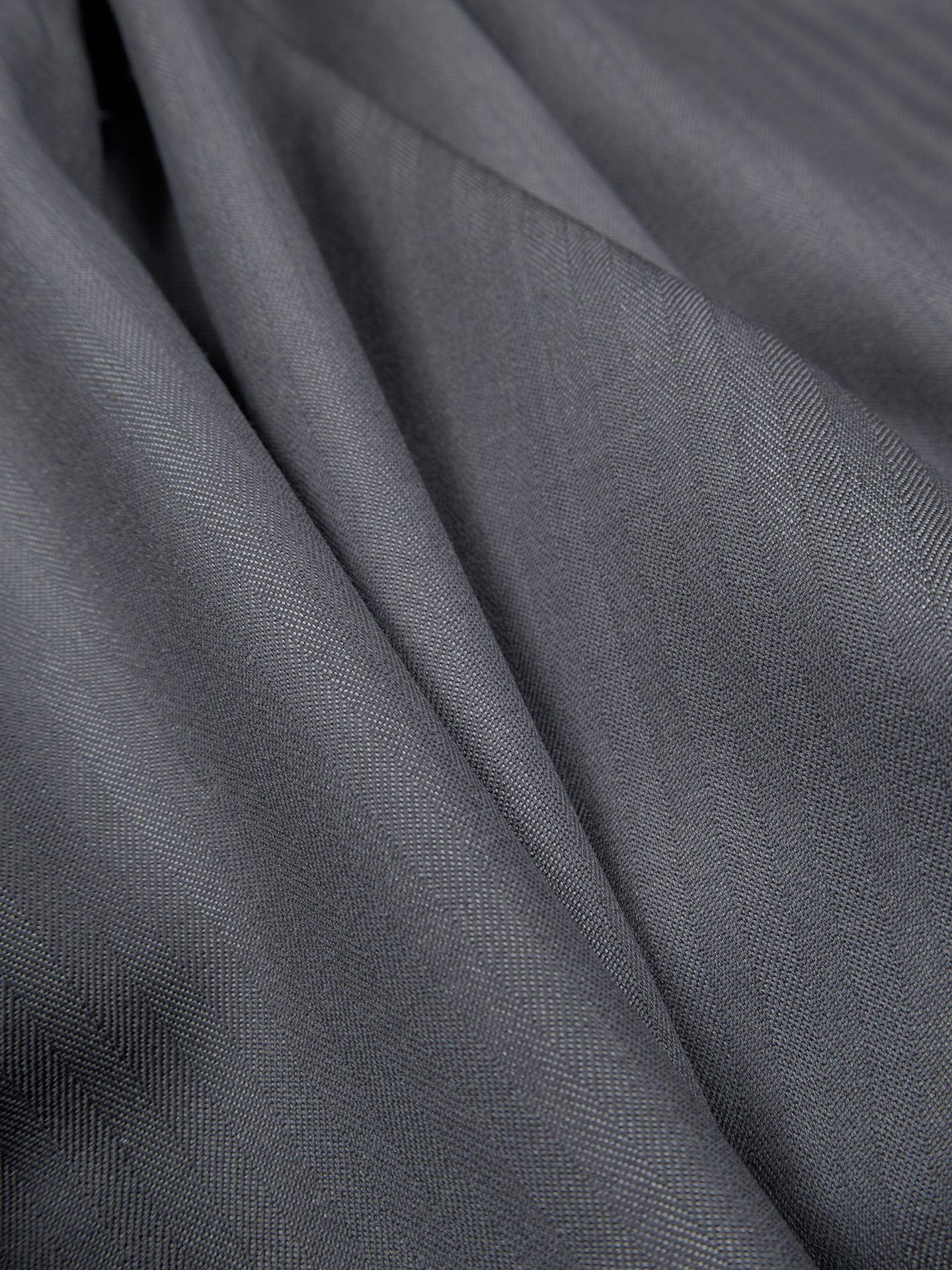 Super140's WOOL/KID MOHAIR HERRINGBONE SLACKS｜GRAY