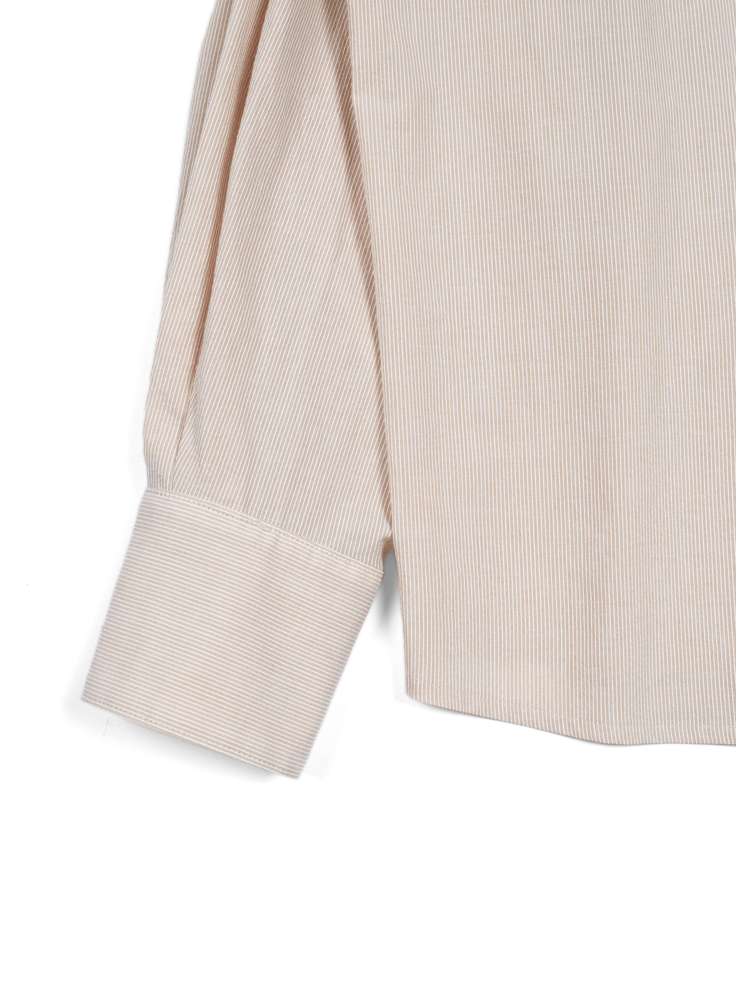 FINX COTTON LIGHT CORD LANE STRIPE SHIRTS for WOMEN｜YELLOW STRIPE