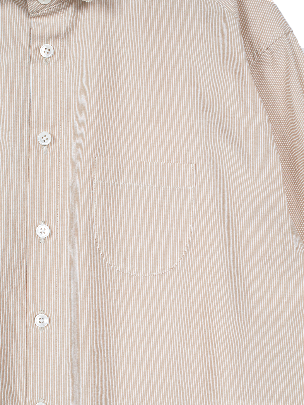 FINX COTTON LIGHT CORD LANE STRIPE SHIRTS for WOMEN｜YELLOW STRIPE
