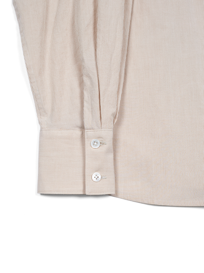FINX COTTON LIGHT CORD LANE STRIPE SHIRTS for WOMEN｜YELLOW STRIPE